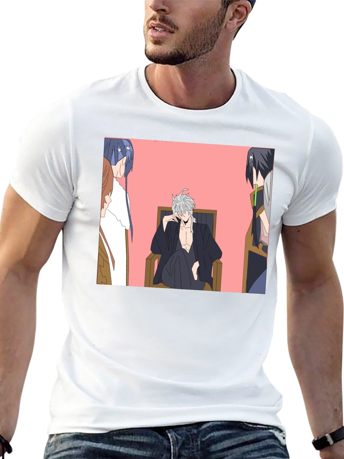 Anime Character Graphic Black T-Shirt