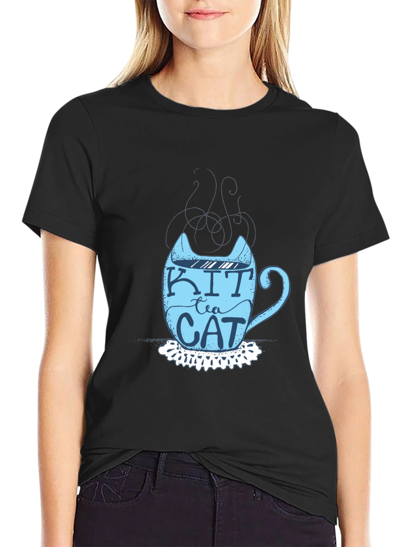 Kit Tea Cat T-Shirt - Fun Cat Lover Tee