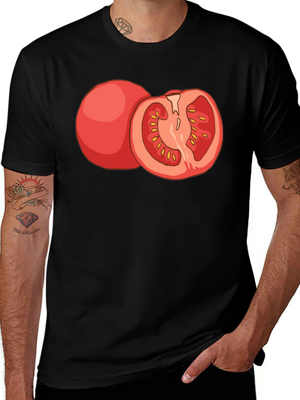 Tomato Graphic Tee - Fresh Foodie Style