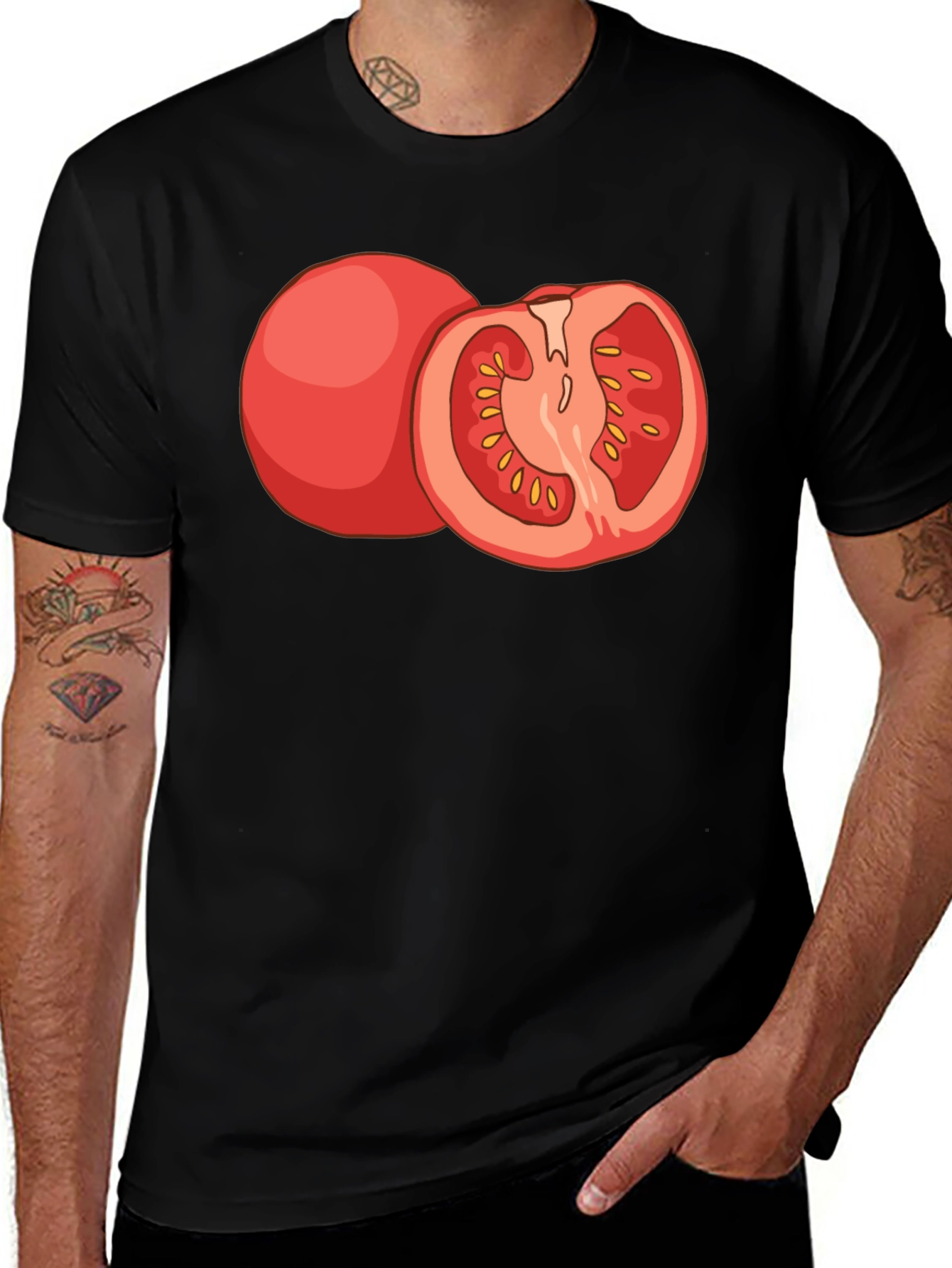 Tomato Graphic Tee - Fresh Foodie Style