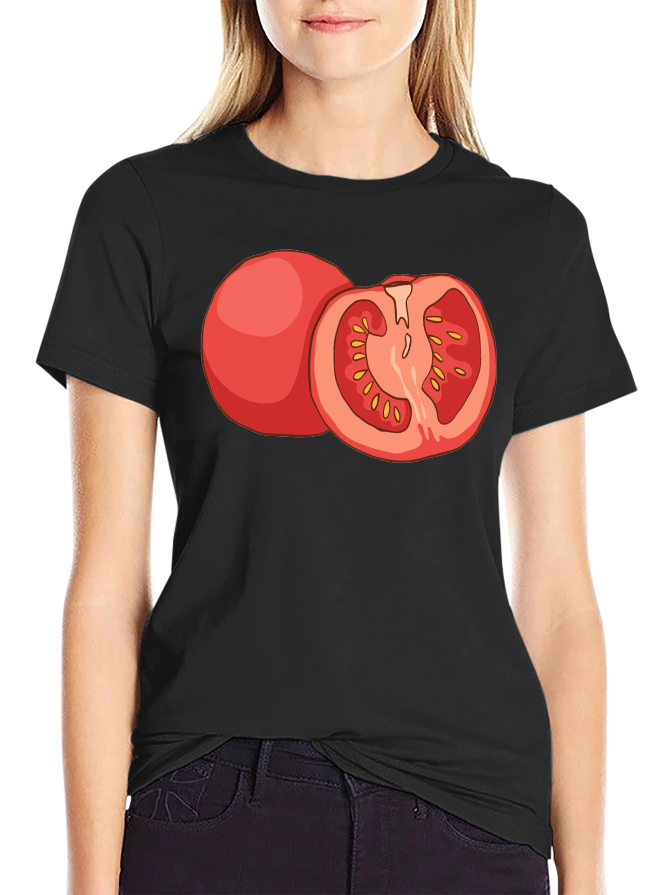Tomato Graphic Tee - Fresh Foodie Style