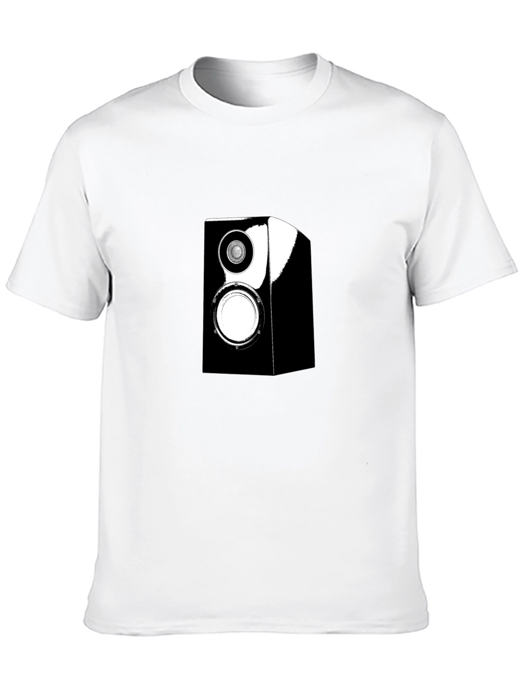 Speaker Graphic Tee - Black Cotton Casual Wear