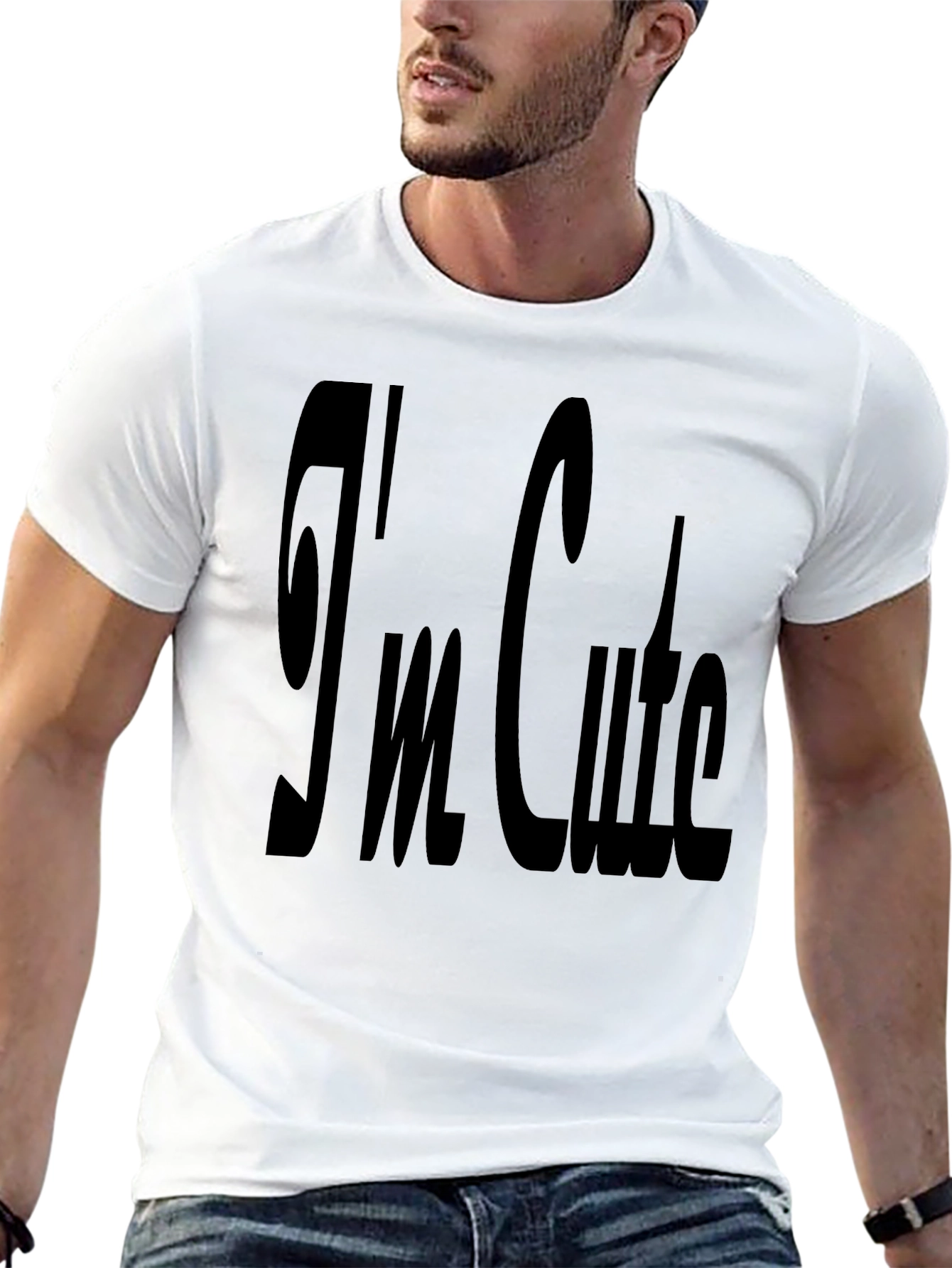 Im Cute Graphic Black Tee - Stylish & Comfy