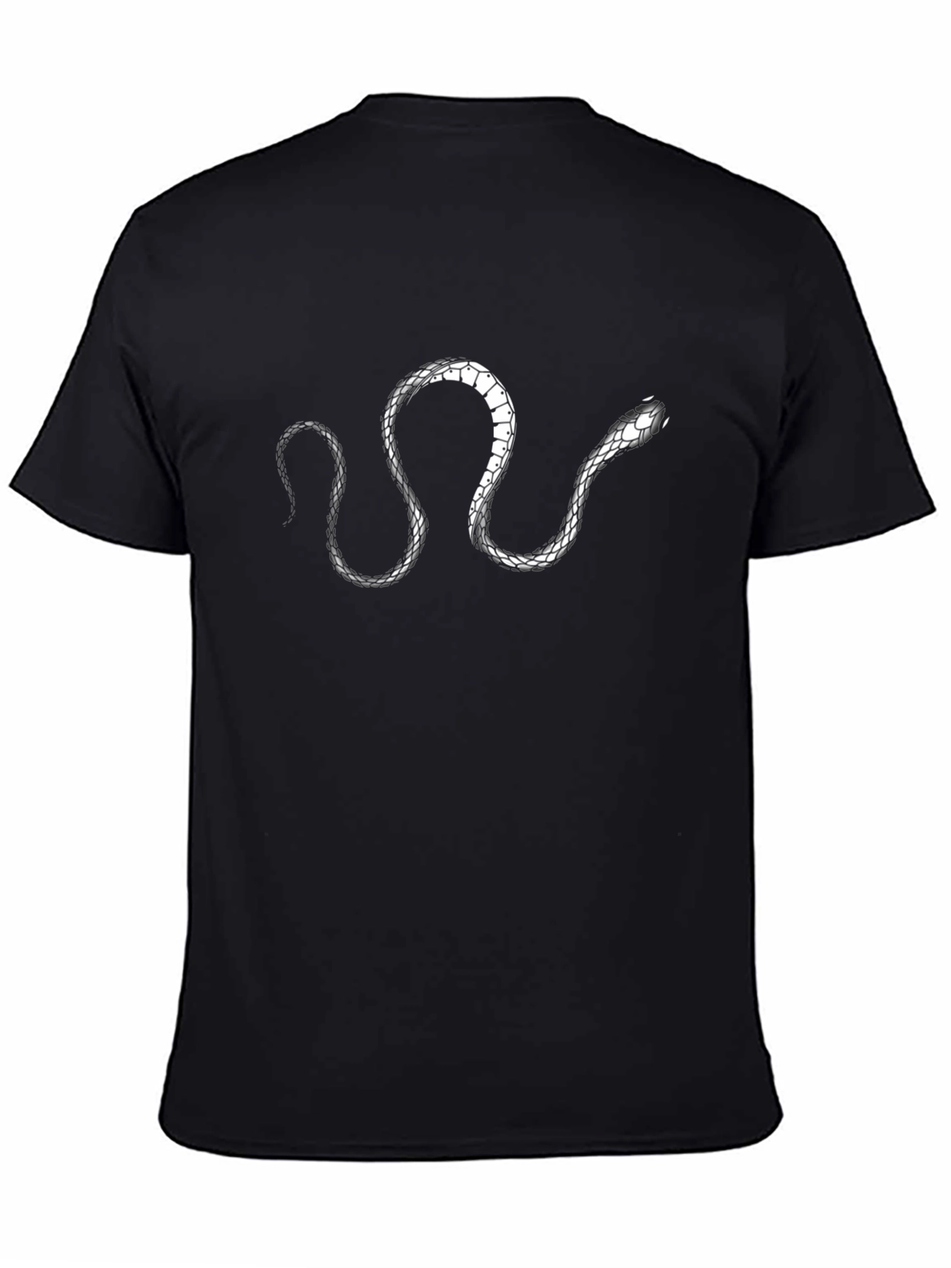 Snake Graphic Tee - Stylish Mens Black T-Shirt
