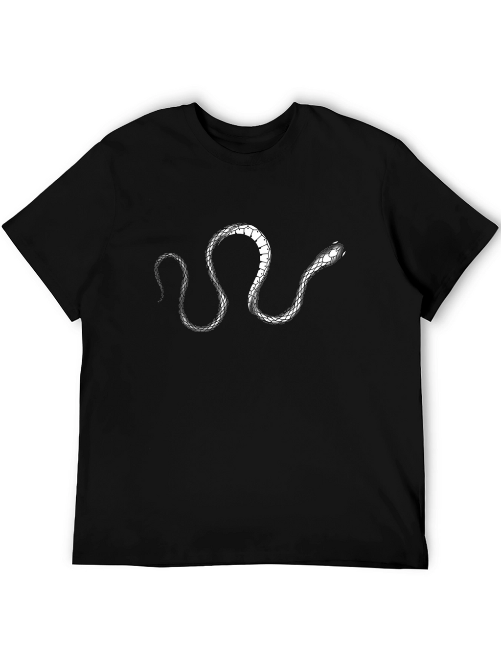 Snake Graphic Tee - Stylish Mens Black T-Shirt