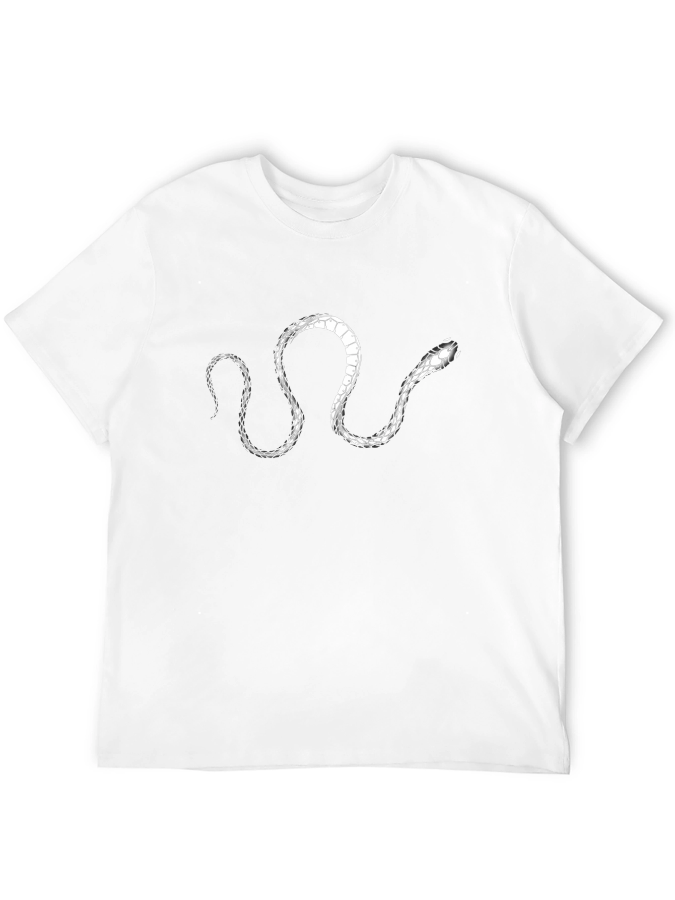 Snake Graphic Tee - Stylish Mens Black T-Shirt