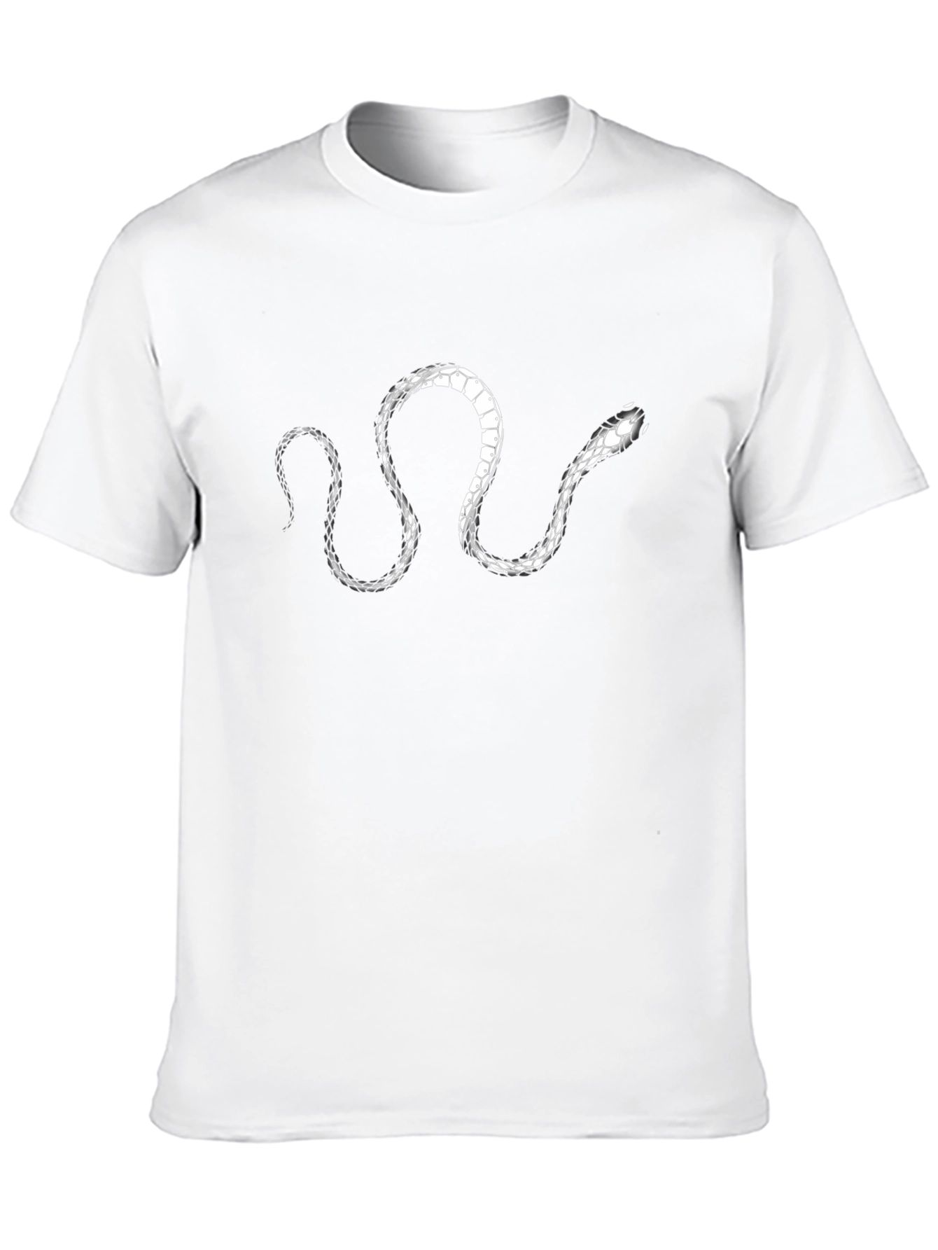Snake Graphic Tee - Stylish Mens Black T-Shirt