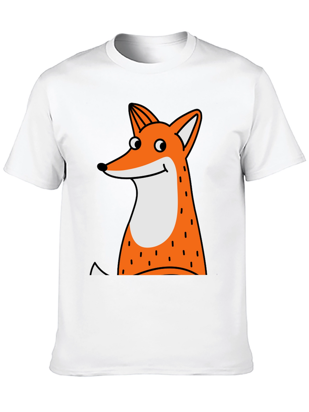 Fun Fox Graphic T-Shirt - Black Cotton Tee