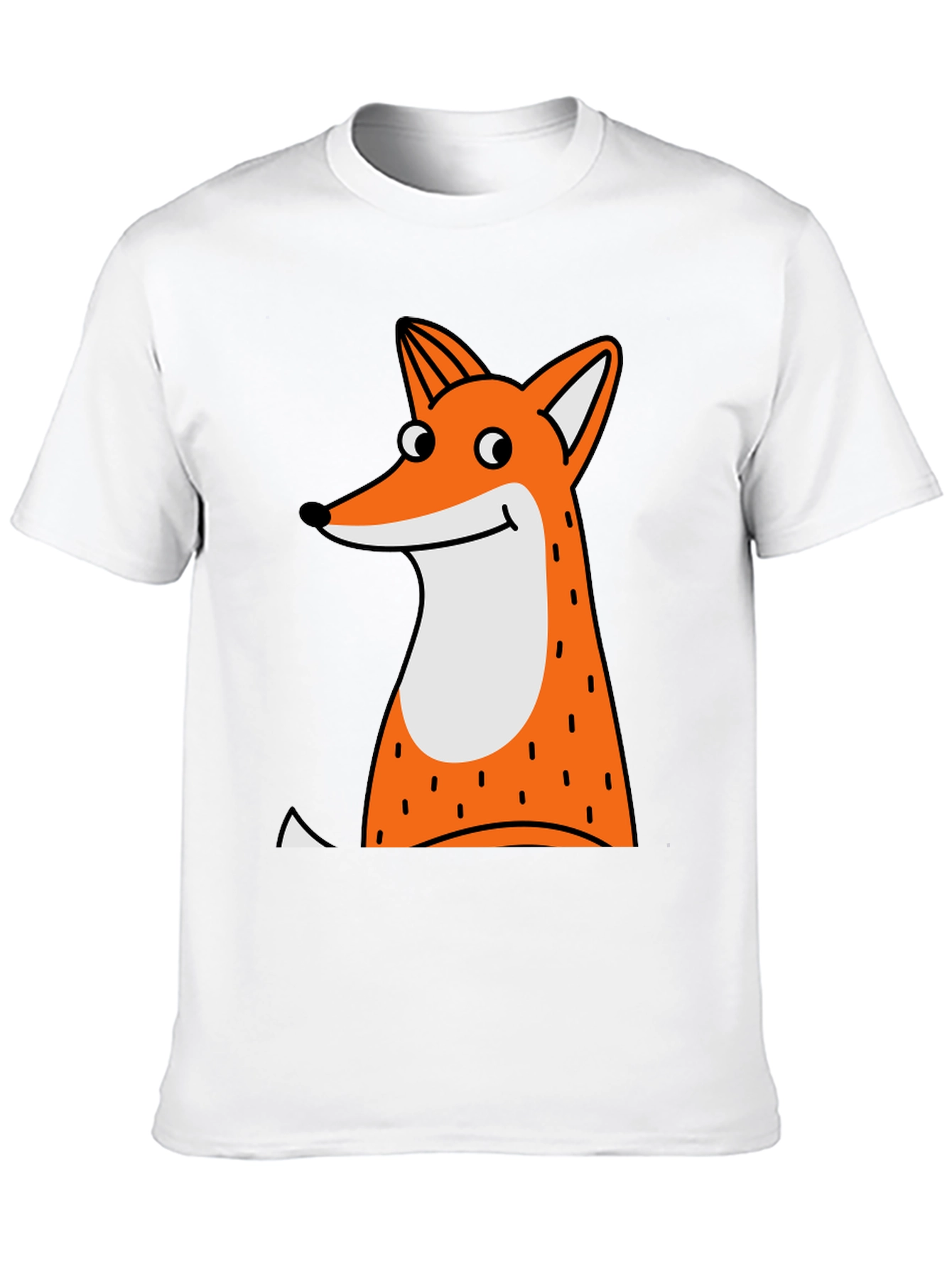 Fun Fox Graphic T-Shirt - Black Cotton Tee