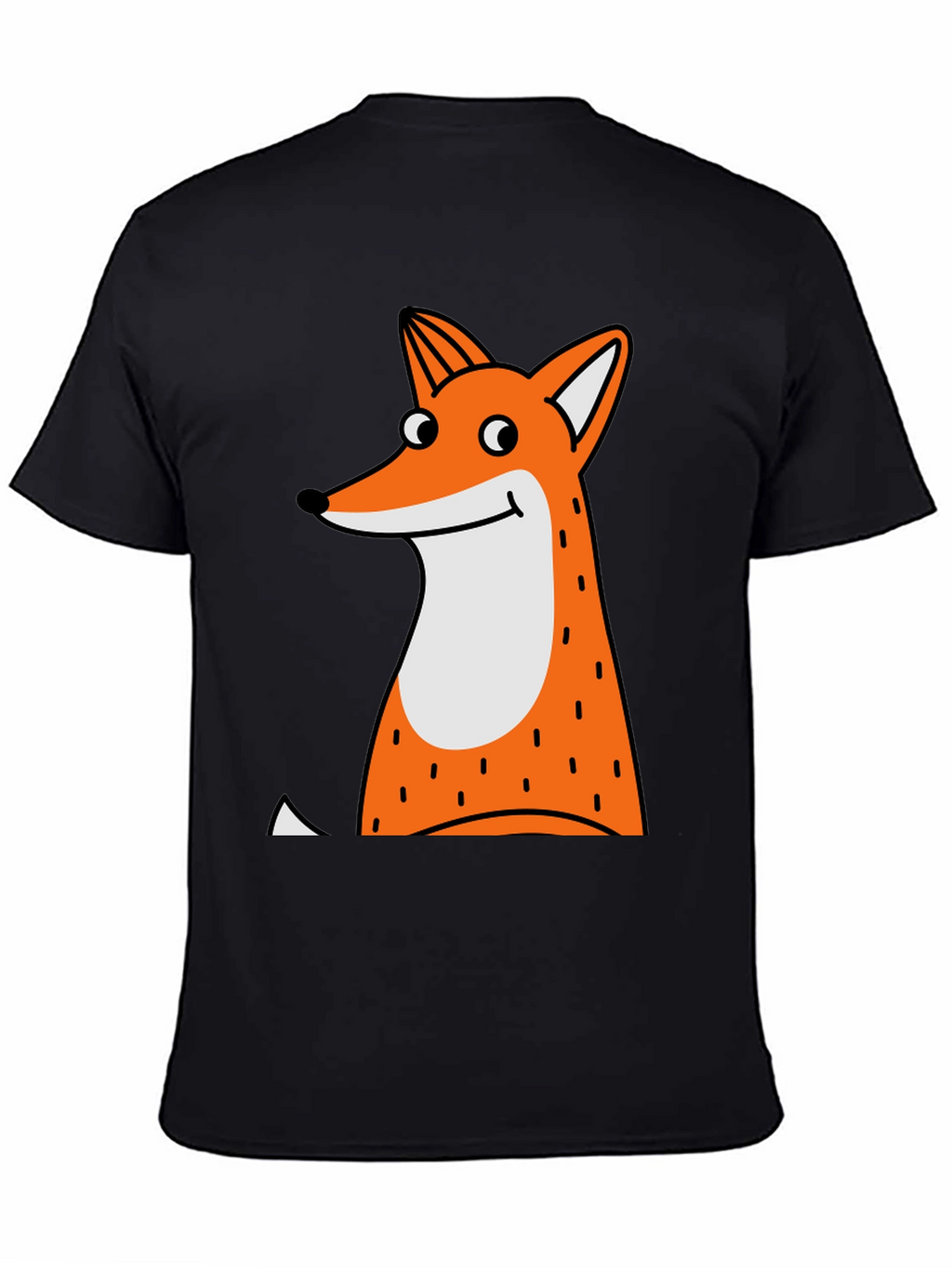 Fun Fox Graphic T-Shirt - Black Cotton Tee
