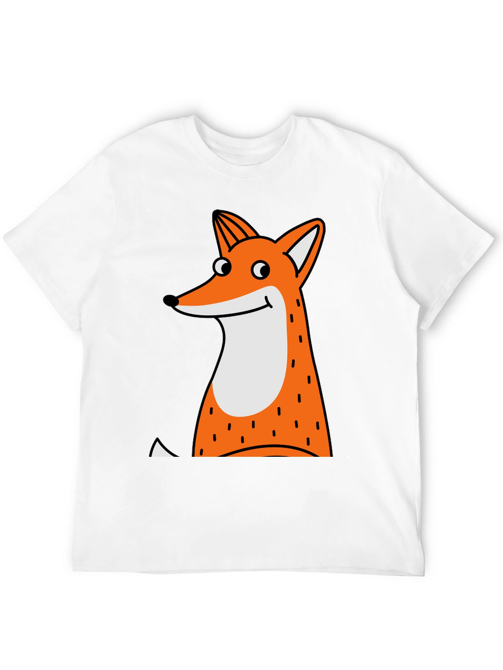 Fun Fox Graphic T-Shirt - Black Cotton Tee
