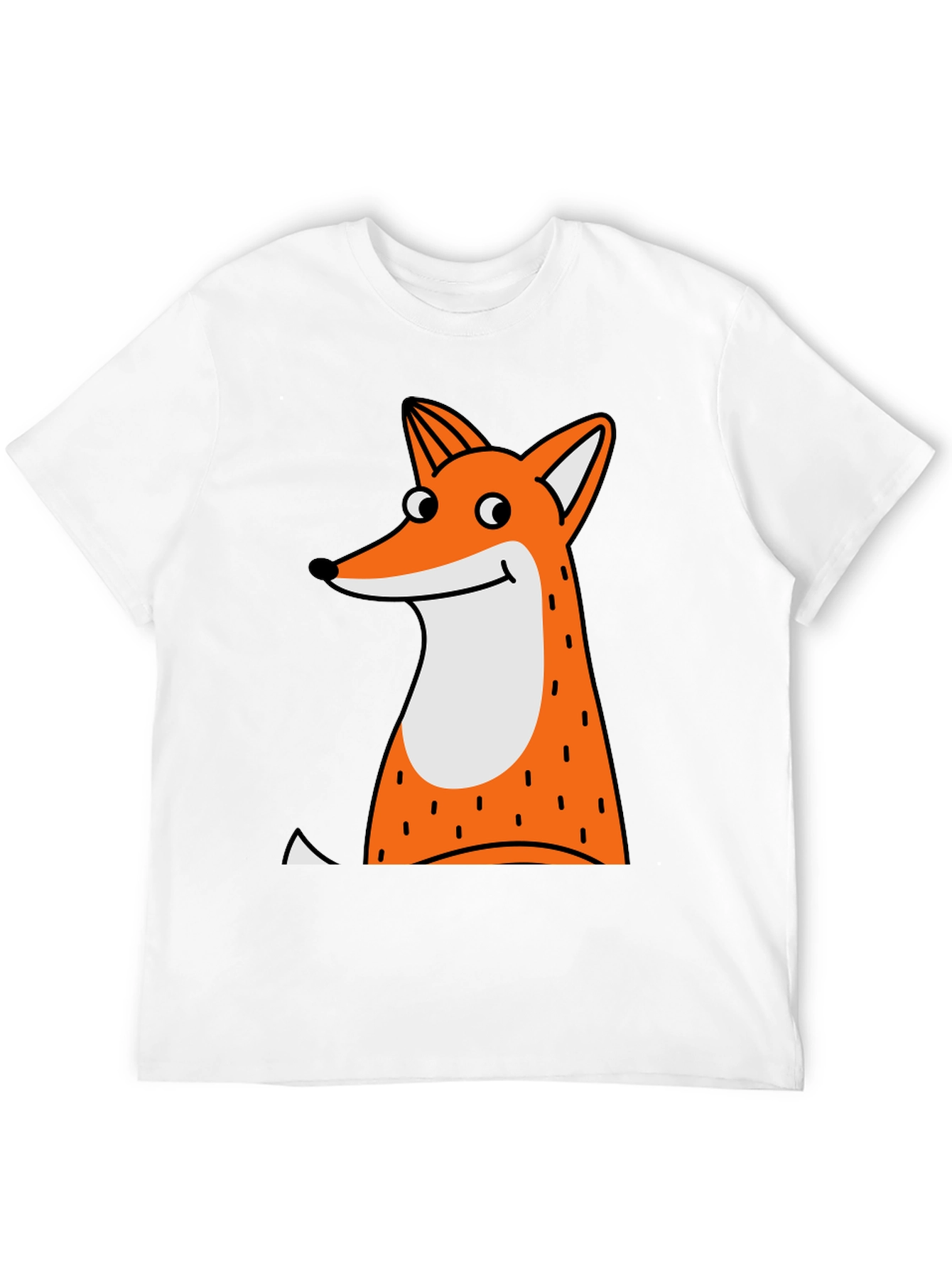 Fun Fox Graphic T-Shirt - Black Cotton Tee