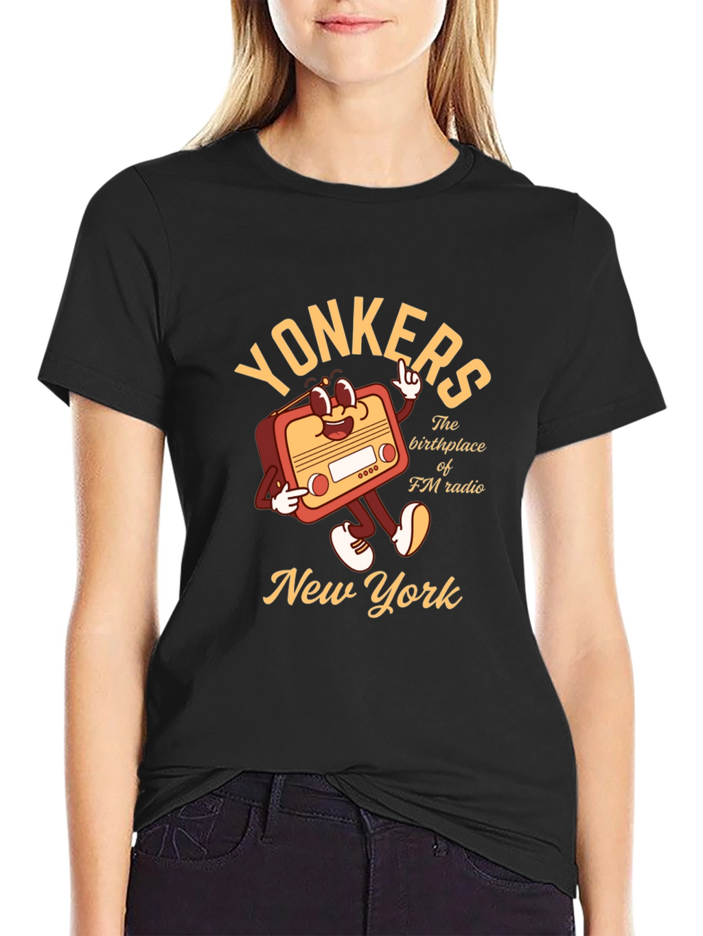 Yonkers NY FM Radio Graphic T-Shirt