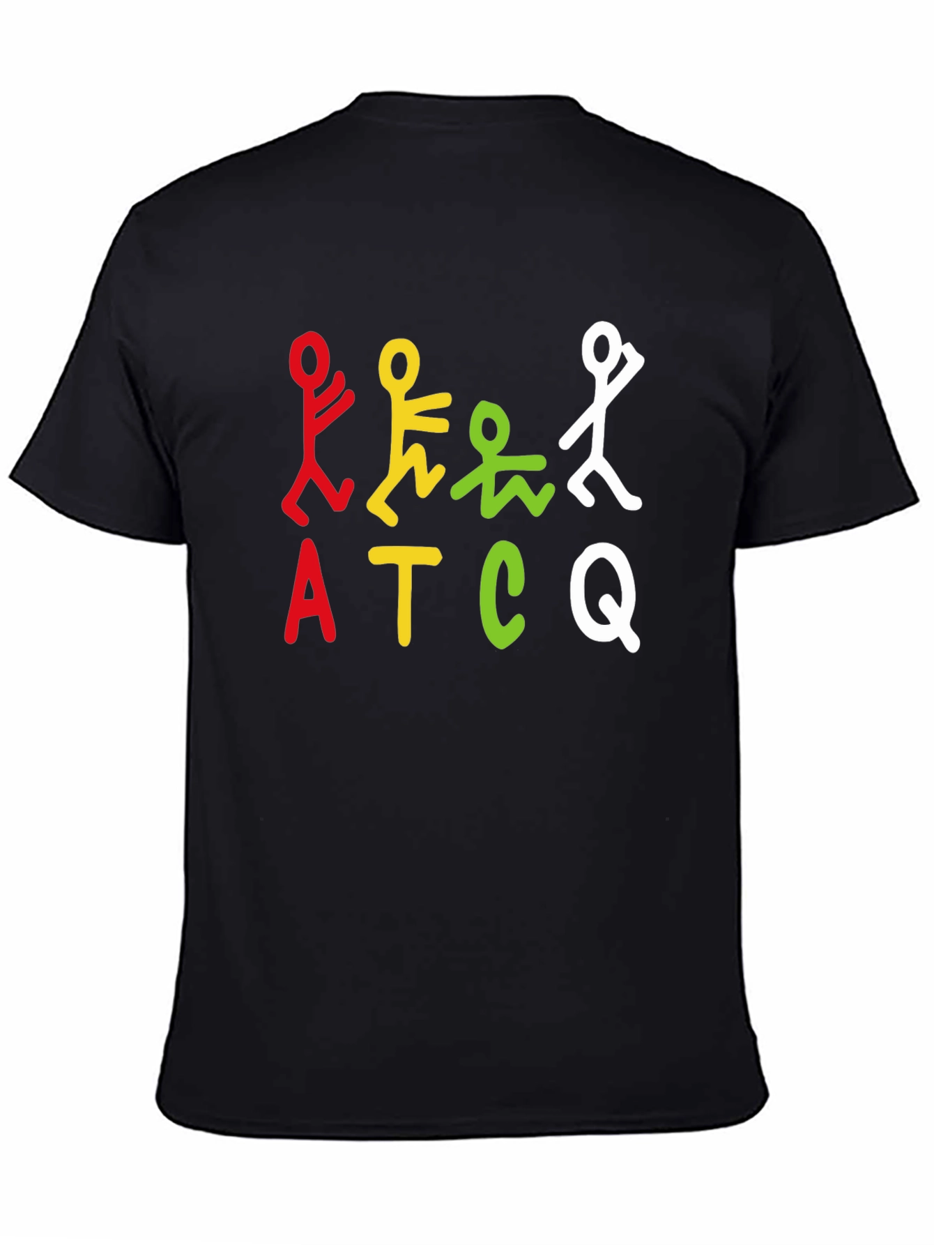 ATCQ Colorful Graphic T-Shirt - Black