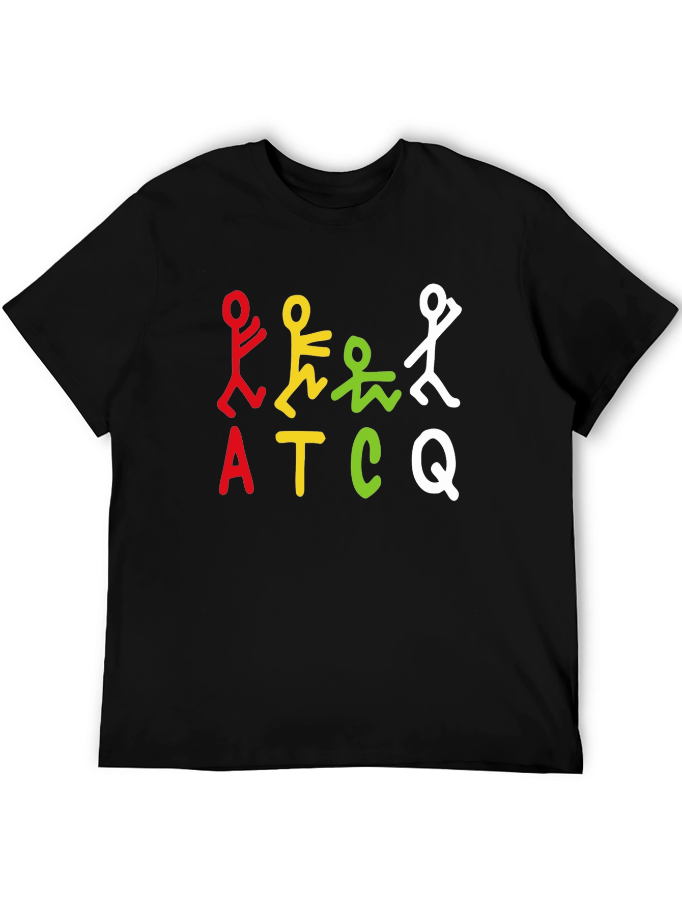 ATCQ Colorful Graphic T-Shirt - Black