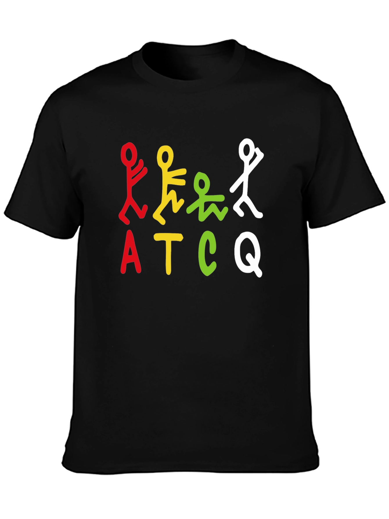 ATCQ Colorful Graphic T-Shirt - Black