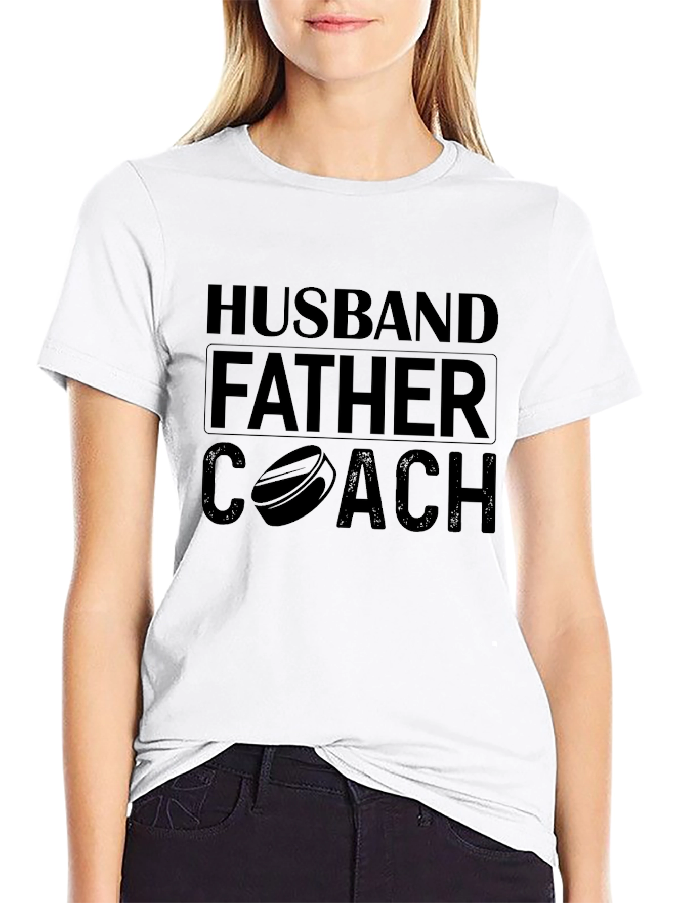 Husband Father Coach T-Shirt Mens Black Tee