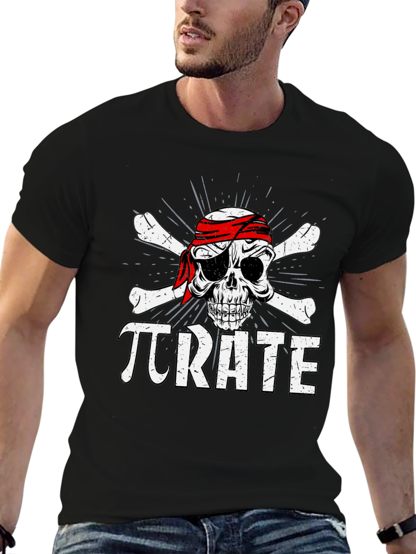Pi-Rate T-Shirt Skull & Crossbones Funny Math Tee