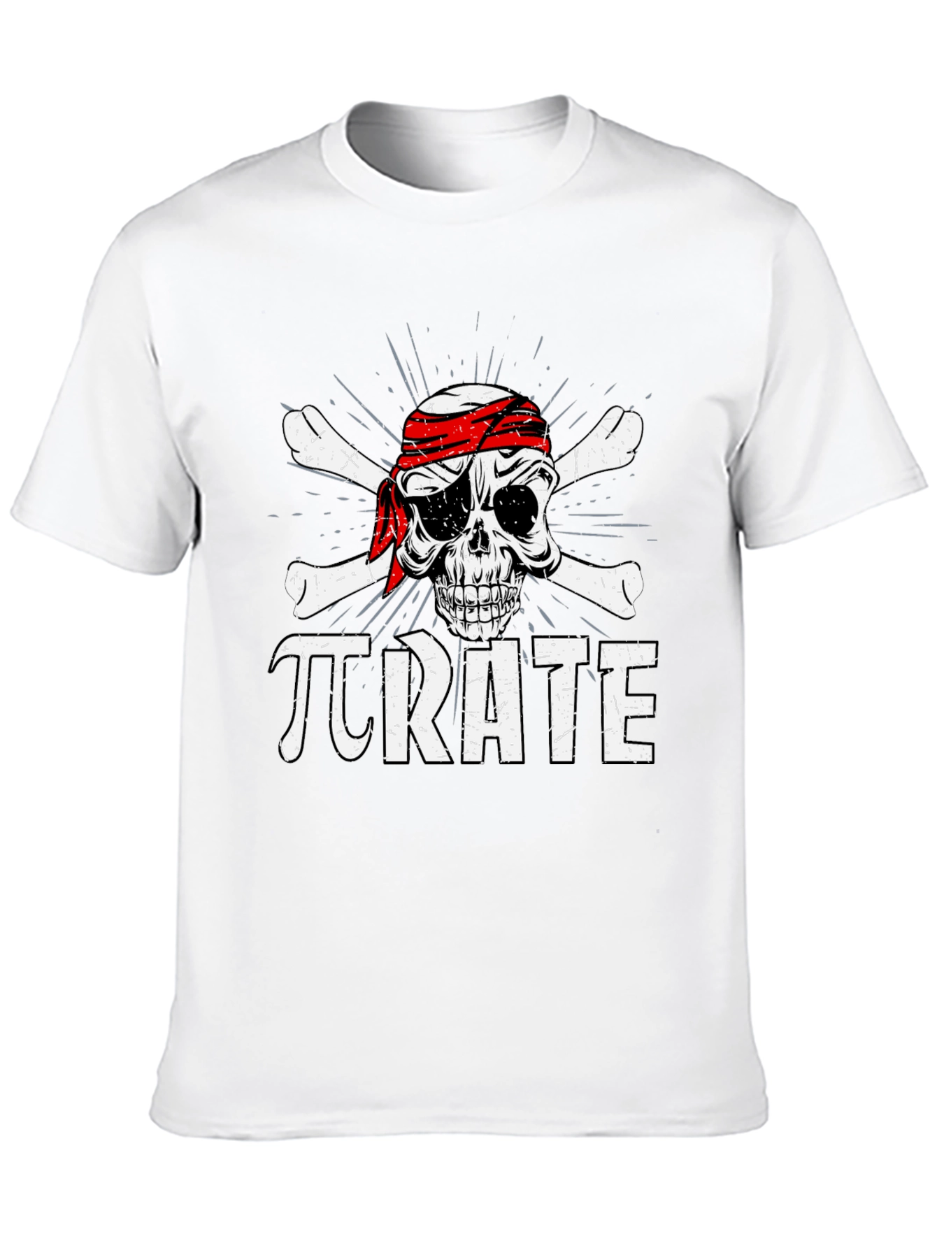 Pi-Rate T-Shirt Skull & Crossbones Funny Math Tee