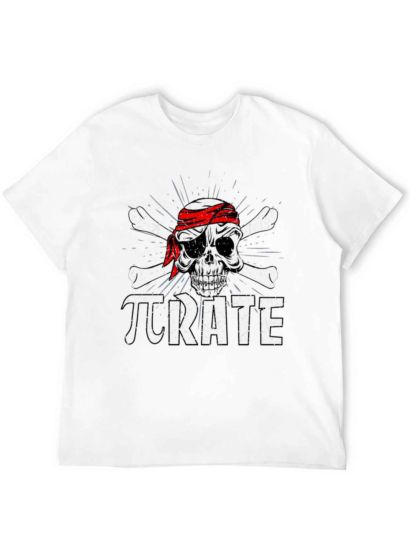 Pi-Rate T-Shirt Skull & Crossbones Funny Math Tee