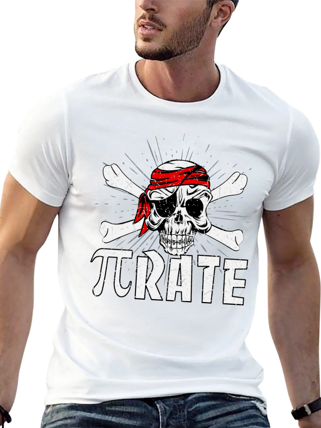 Pi-Rate T-Shirt Skull & Crossbones Funny Math Tee