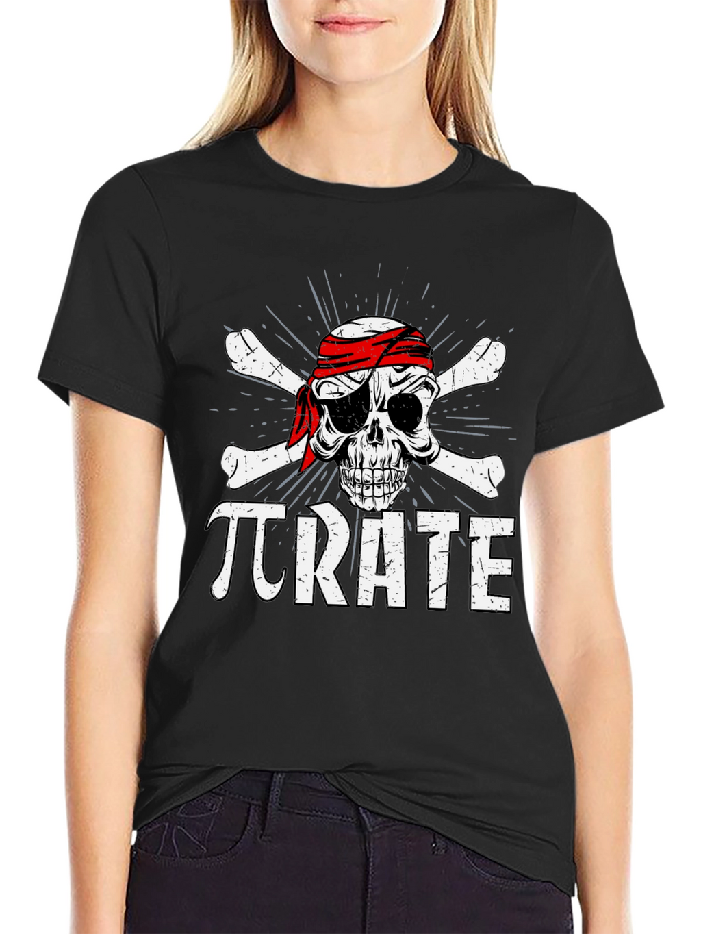 Pi-Rate T-Shirt Skull & Crossbones Funny Math Tee