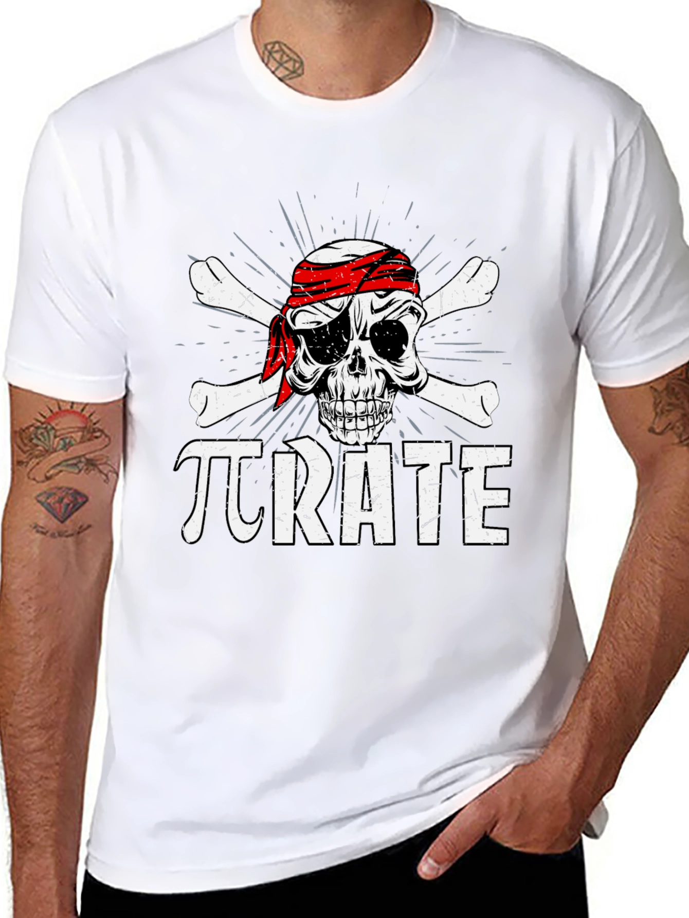 Pi-Rate T-Shirt Skull & Crossbones Funny Math Tee