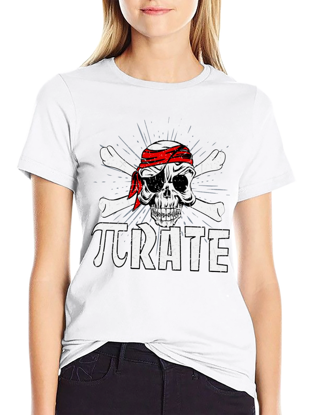 Pi-Rate T-Shirt Skull & Crossbones Funny Math Tee