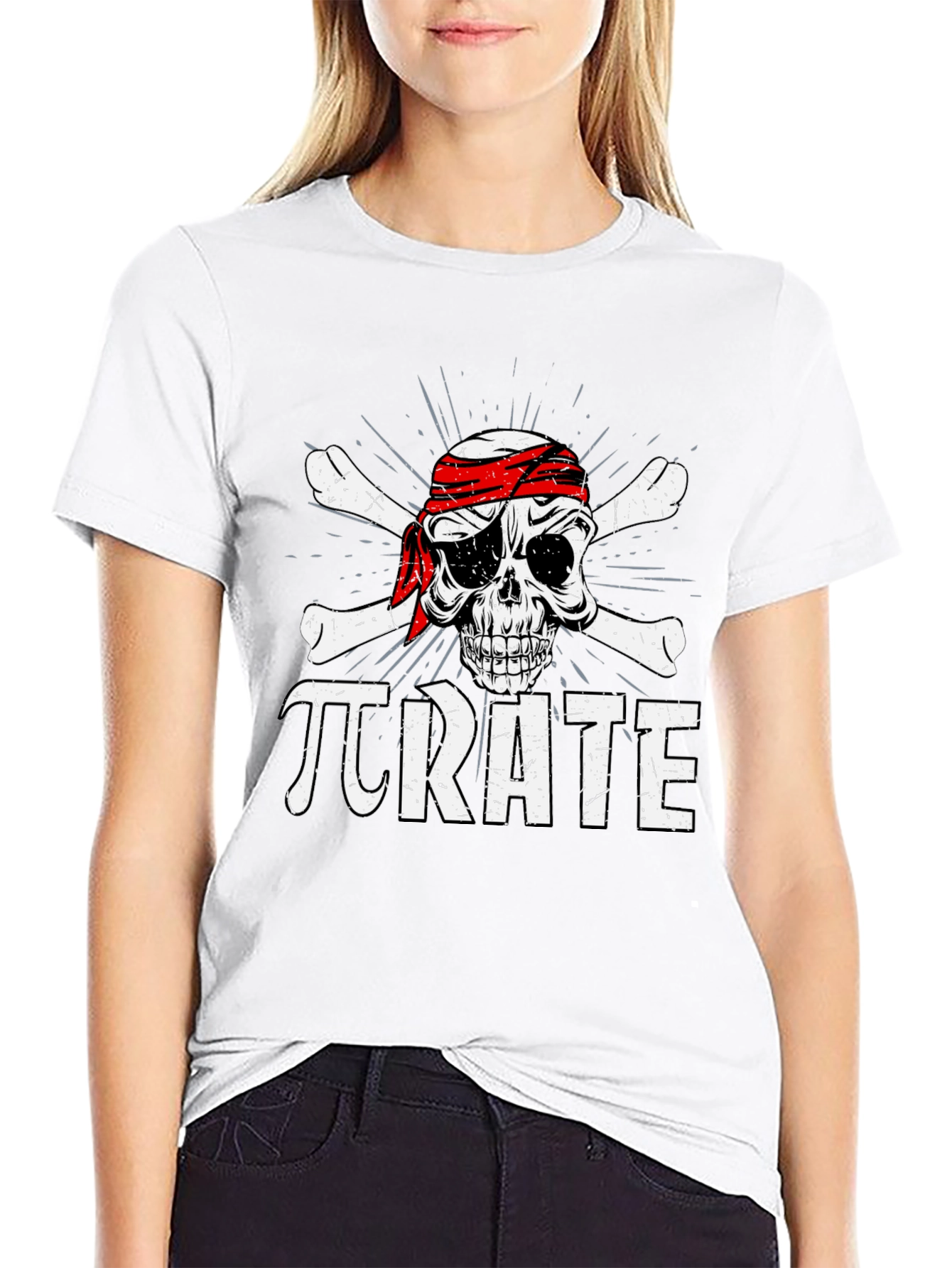 Pi-Rate T-Shirt Skull & Crossbones Funny Math Tee