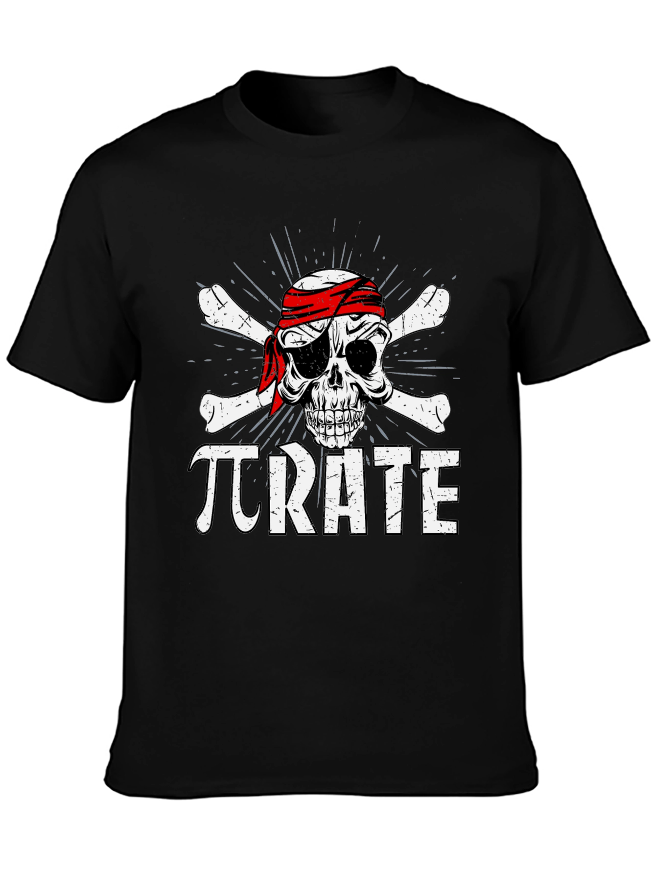 Pi-Rate T-Shirt Skull & Crossbones Funny Math Tee