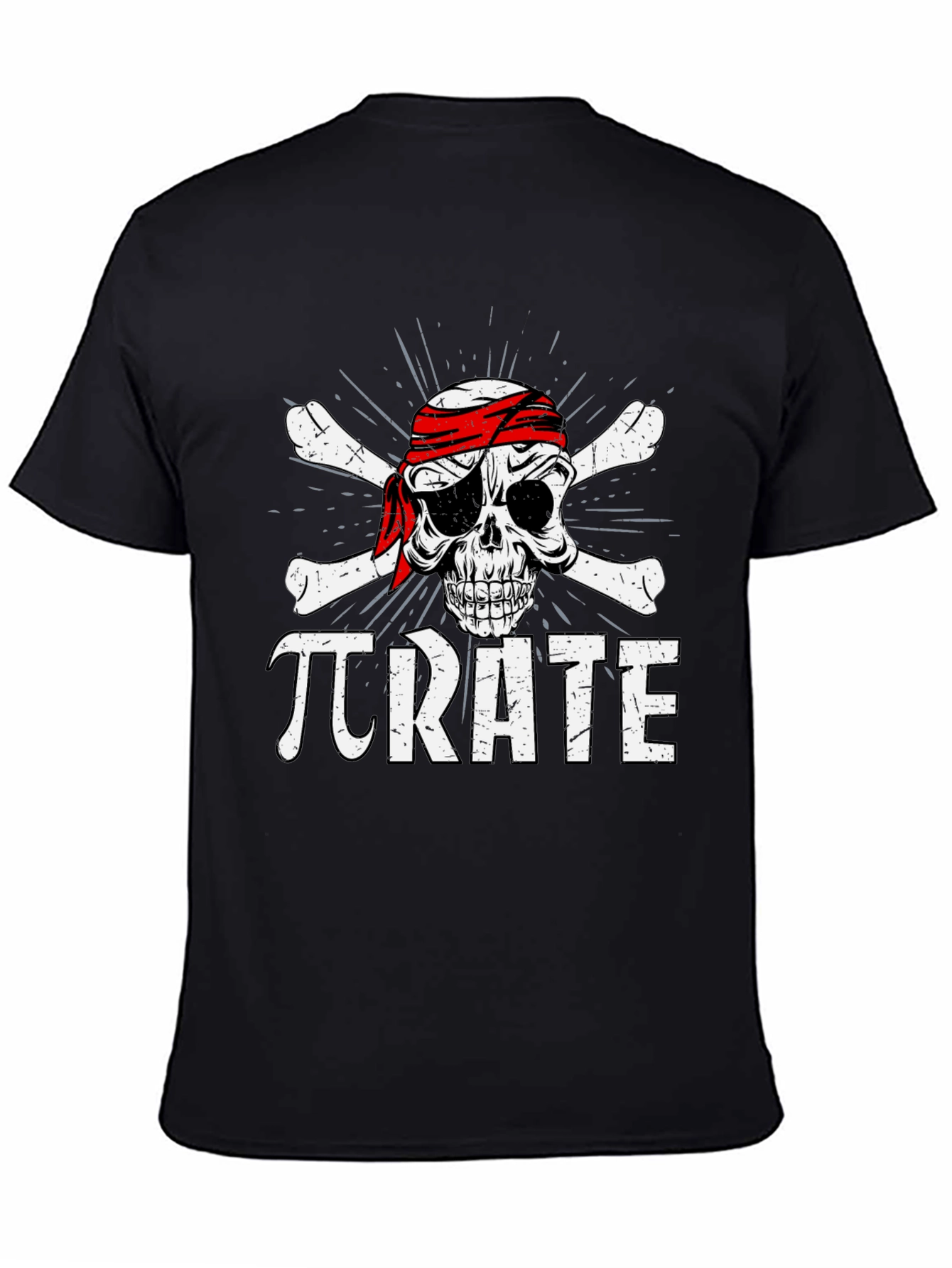 Pi-Rate T-Shirt Skull & Crossbones Funny Math Tee