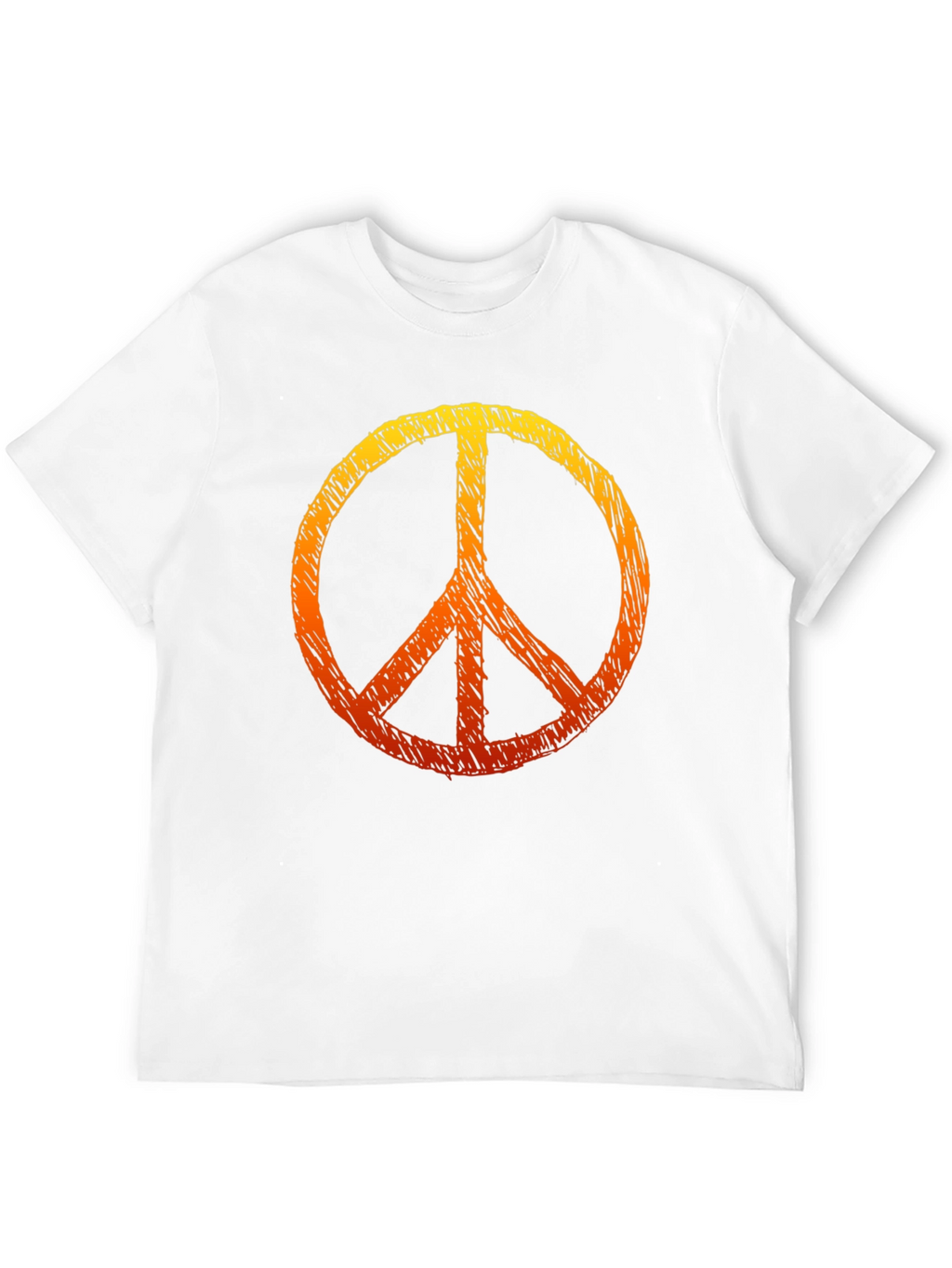 Peace Sign Graphic Tee - Black Cotton T-Shirt