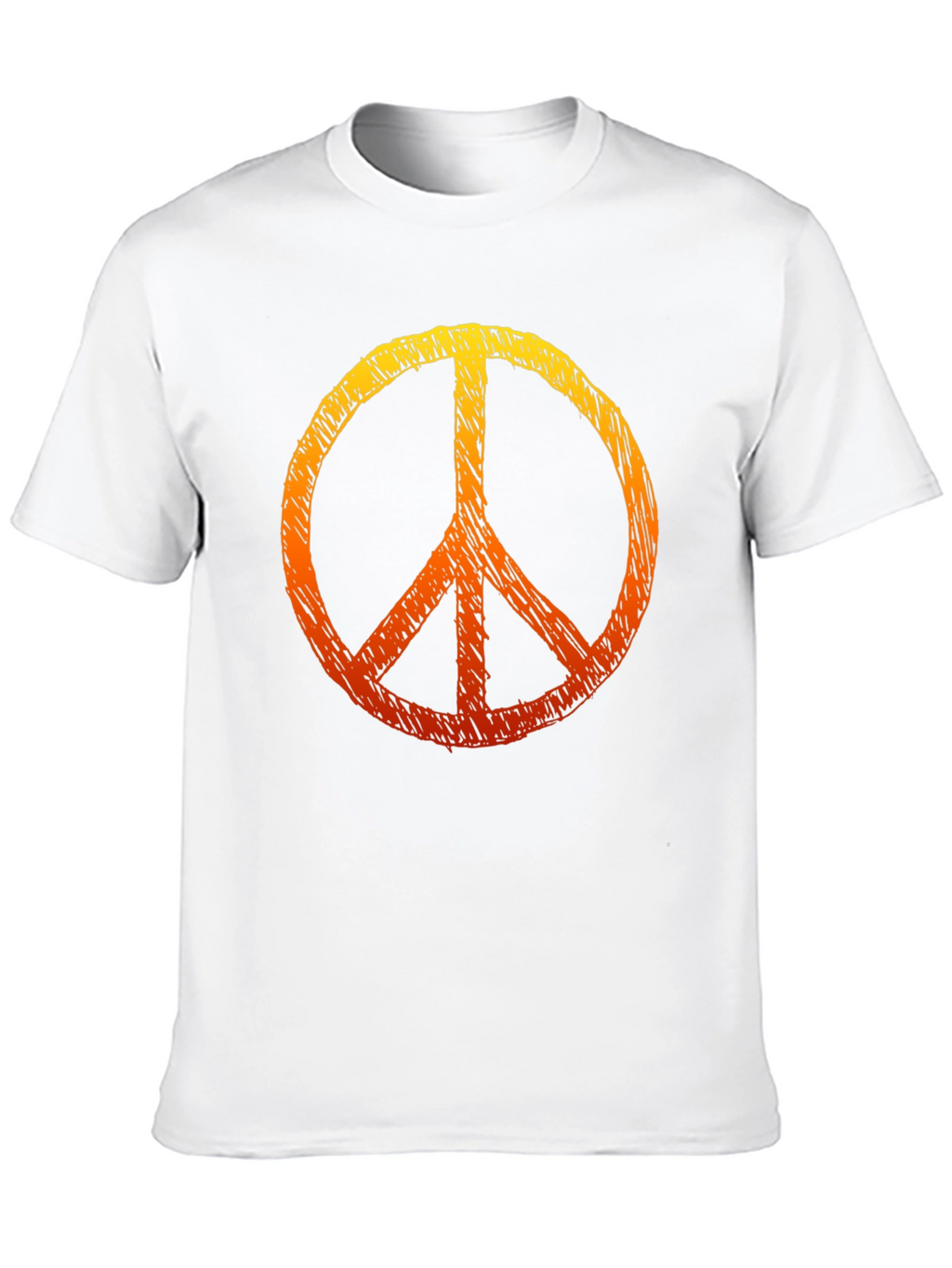 Peace Sign Graphic Tee - Black Cotton T-Shirt