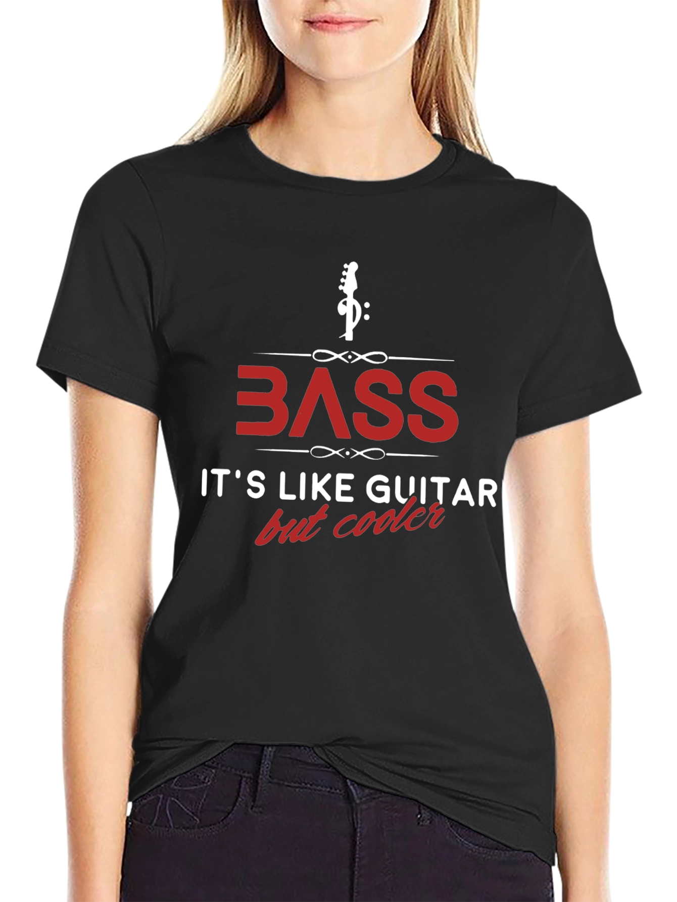 Bass Guitar T-Shirt - Its Like Guitar But Cooler