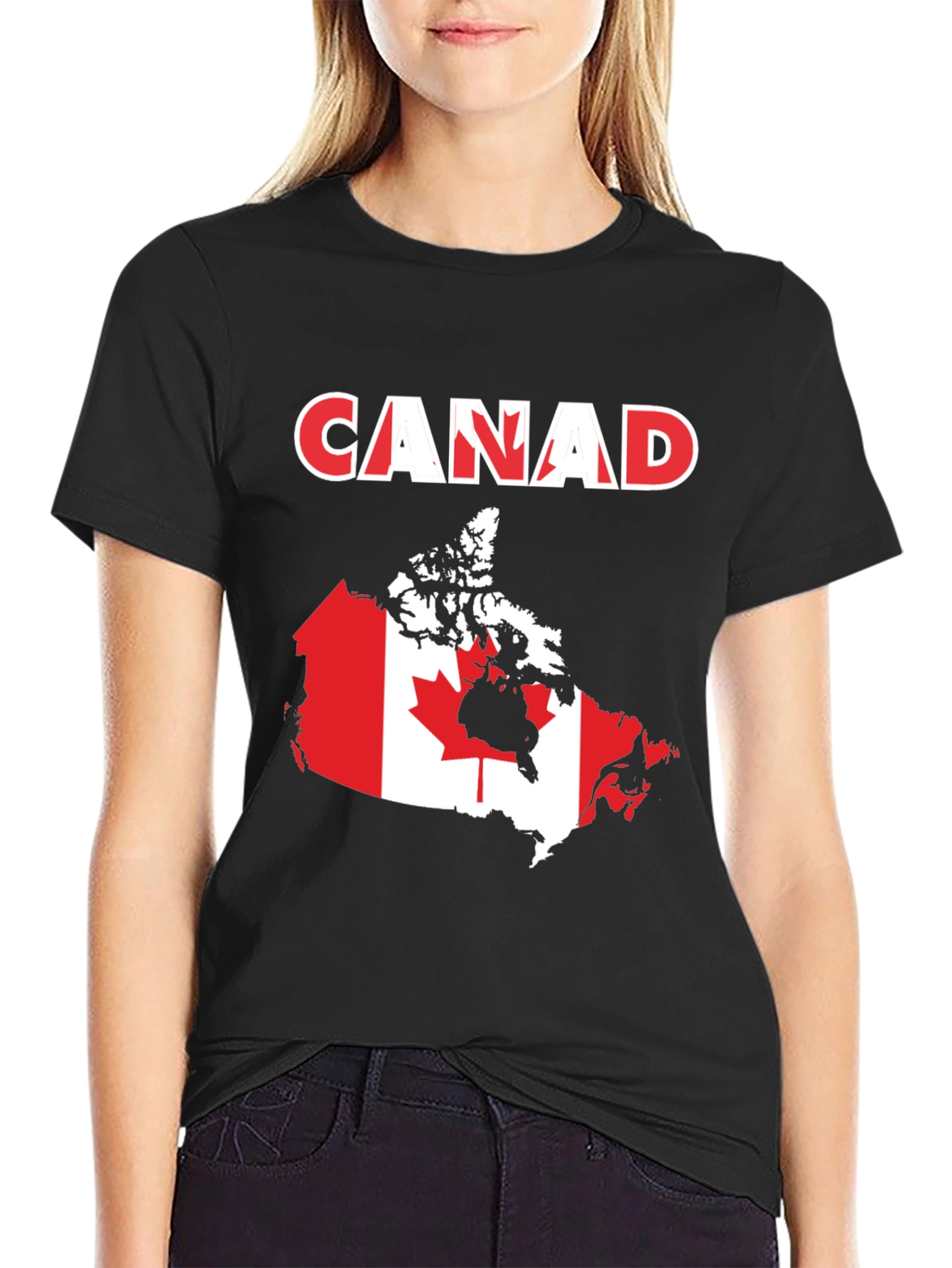 Canada Flag Map T-Shirt Patriotic Pride Tee