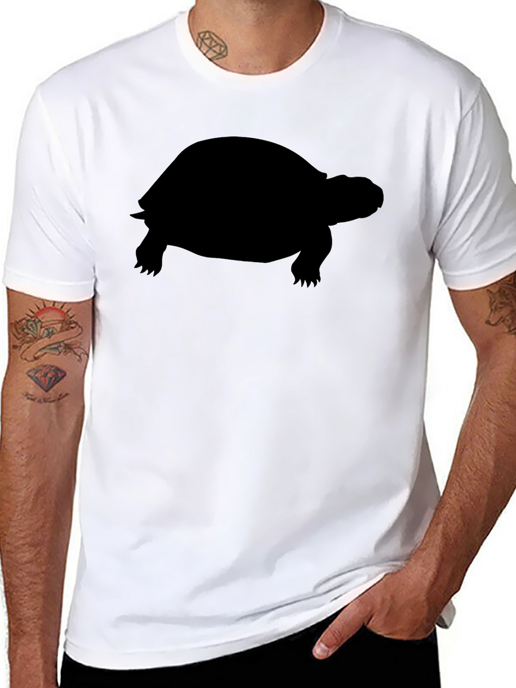 Black Turtle Silhouette T-Shirt