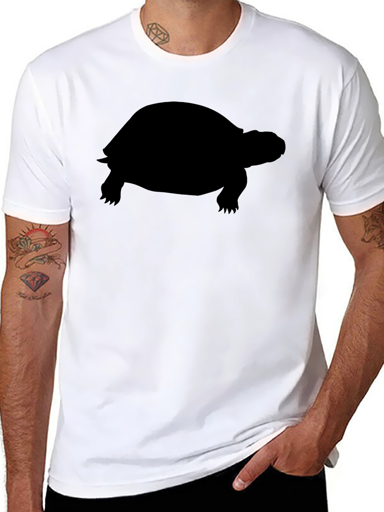 Black Turtle Silhouette T-Shirt