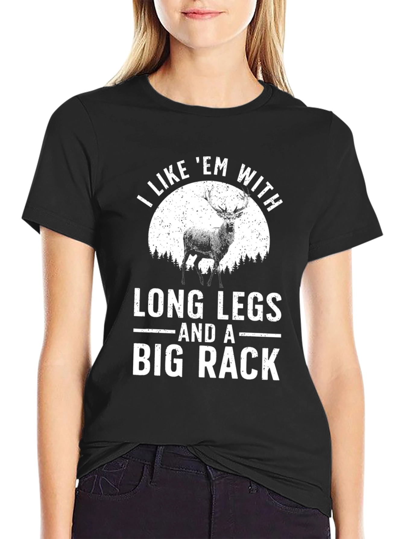 Long Legs Big Rack Funny Graphic T-Shirt