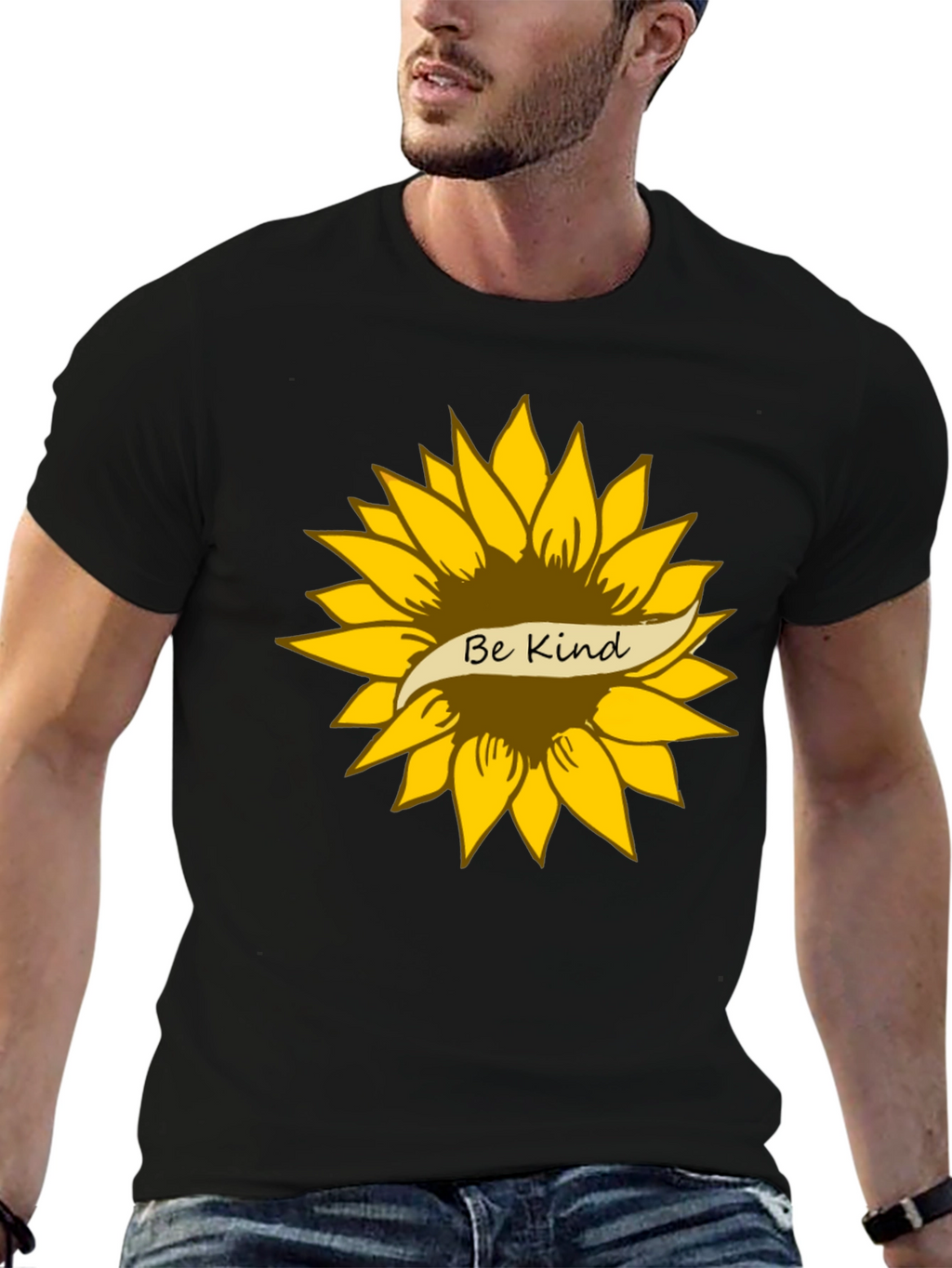 Be Kind Sunflower Graphic T-Shirt