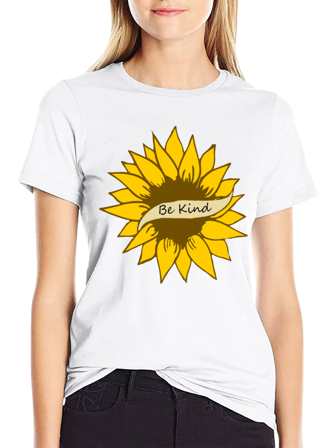 Be Kind Sunflower Graphic T-Shirt