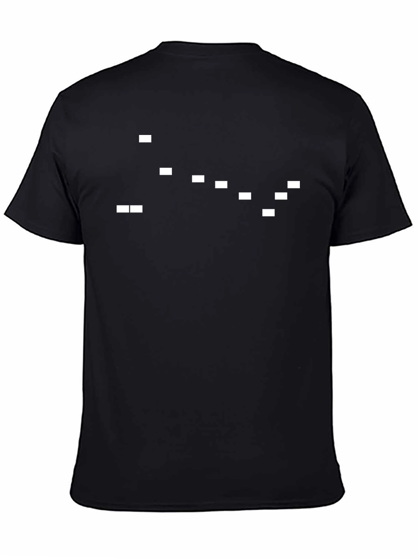 Retro Tetris Pixel Art Black T-Shirt