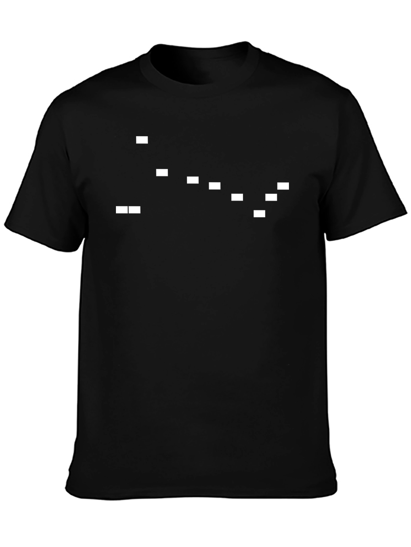 Retro Tetris Pixel Art Black T-Shirt