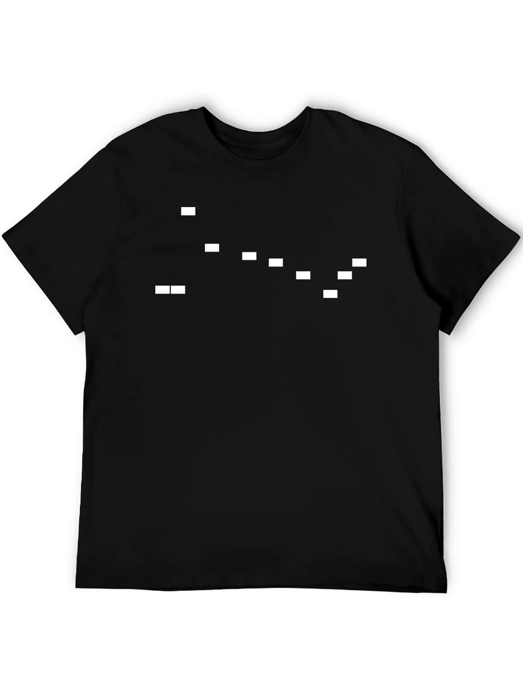 Retro Tetris Pixel Art Black T-Shirt