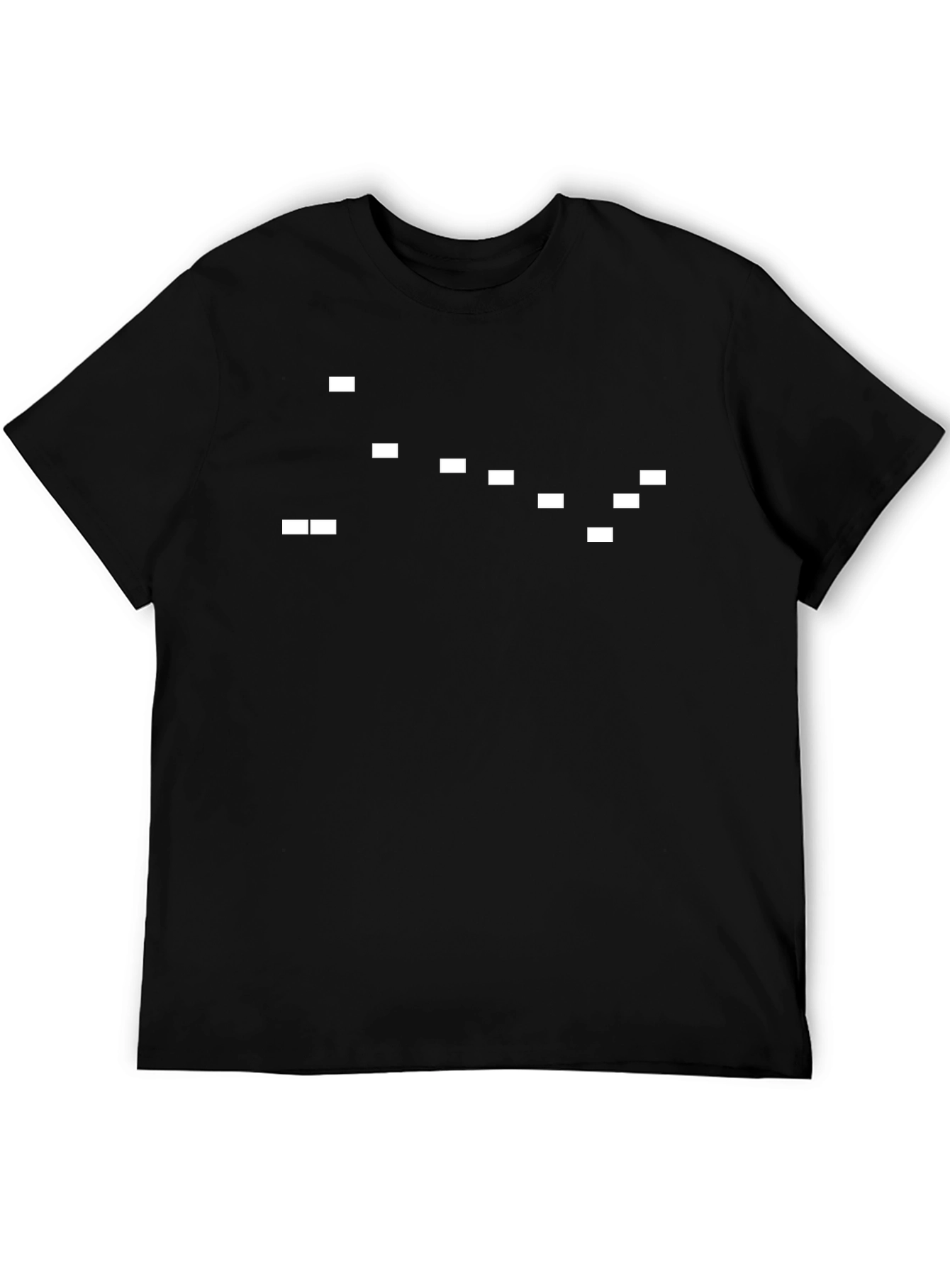 Retro Tetris Pixel Art Black T-Shirt