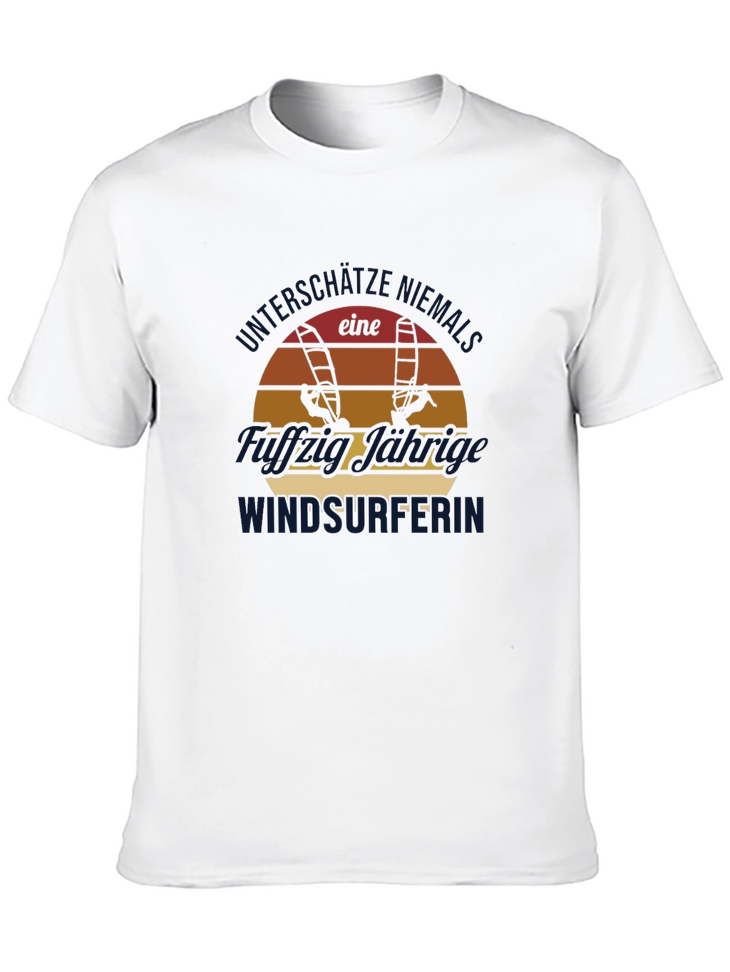 Windsurfer Sunset Graphic Tee - Black Cotton