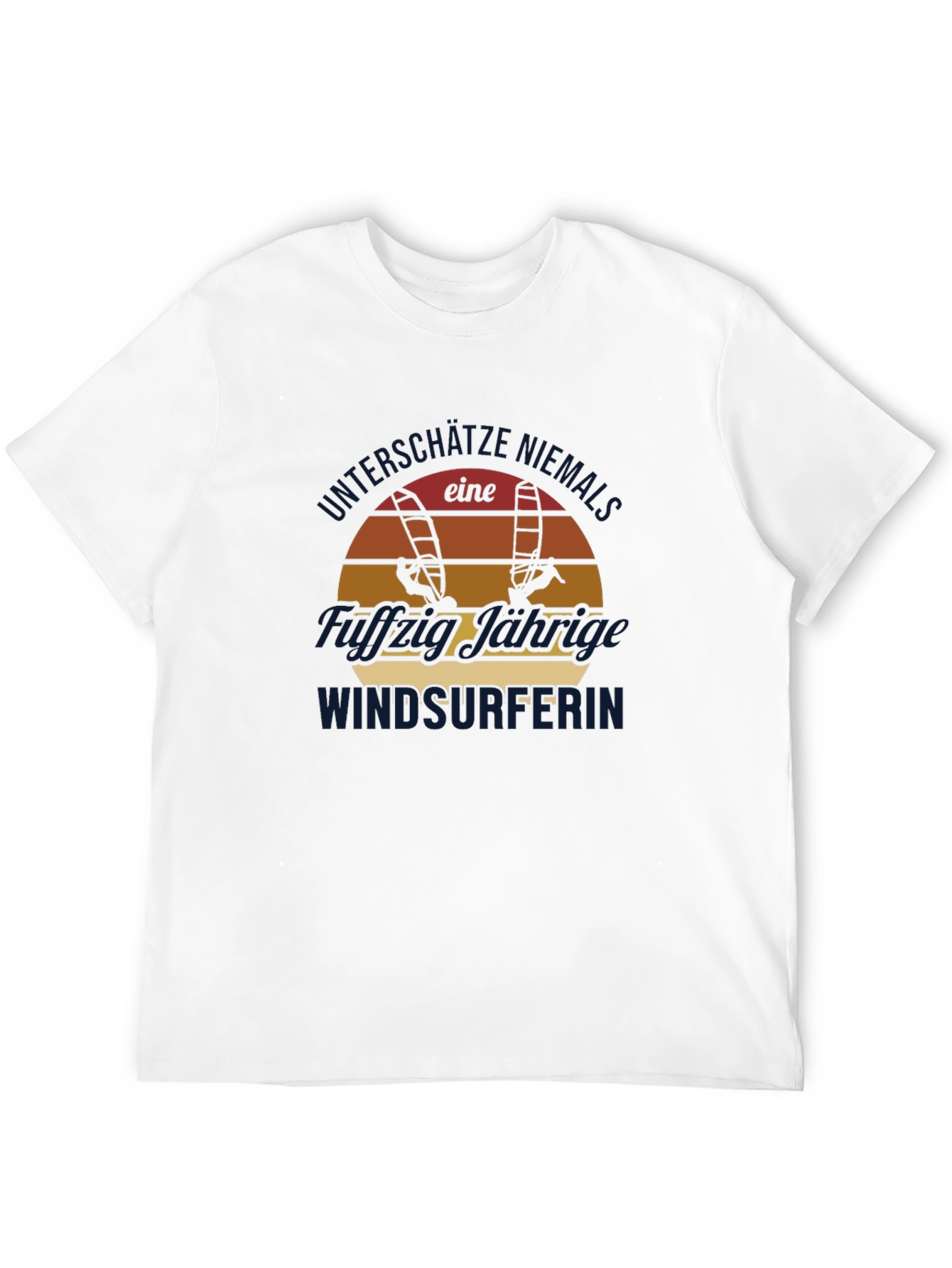 Windsurfer Sunset Graphic Tee - Black Cotton