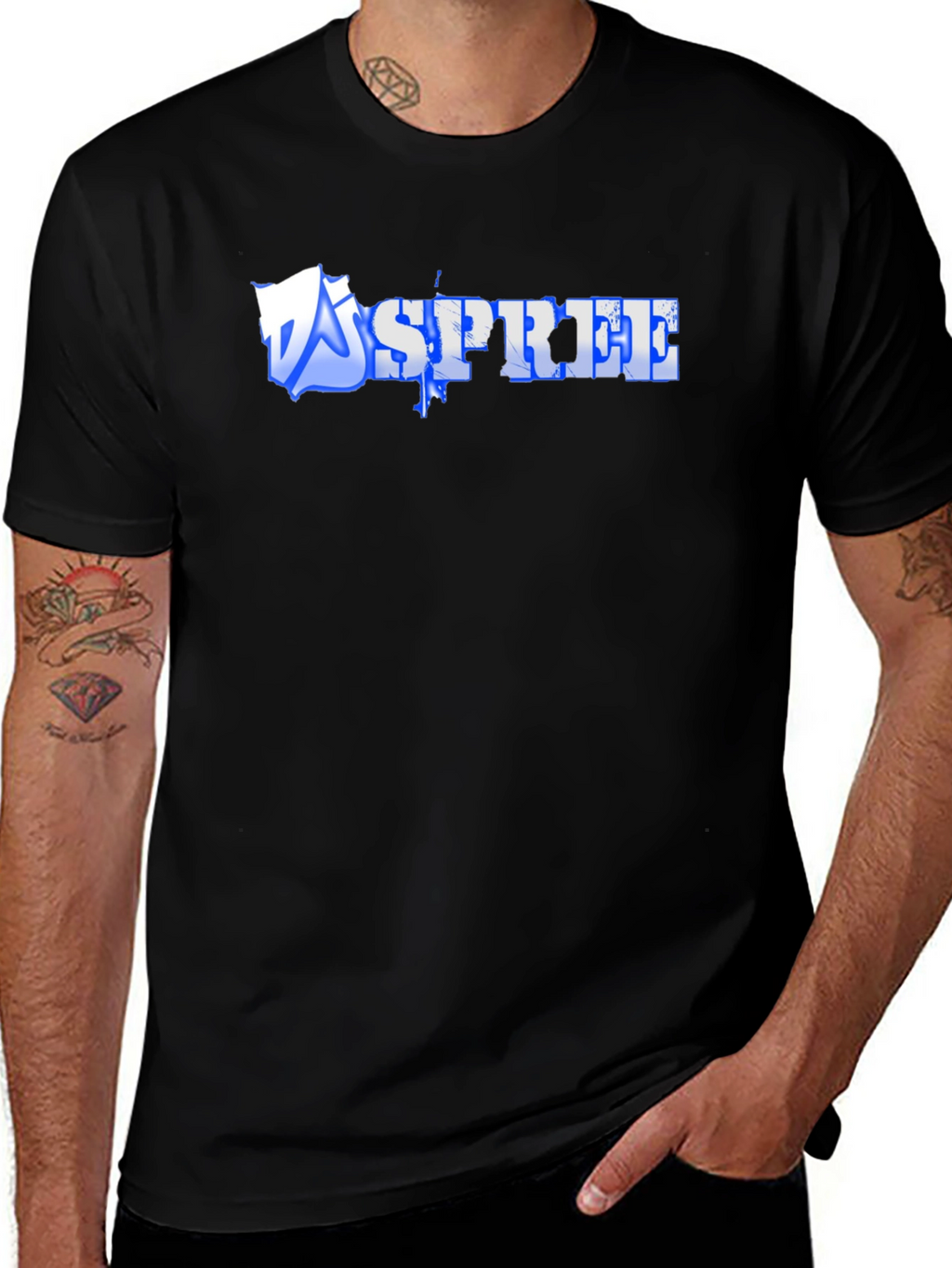 Spree Graphic Black T-Shirt