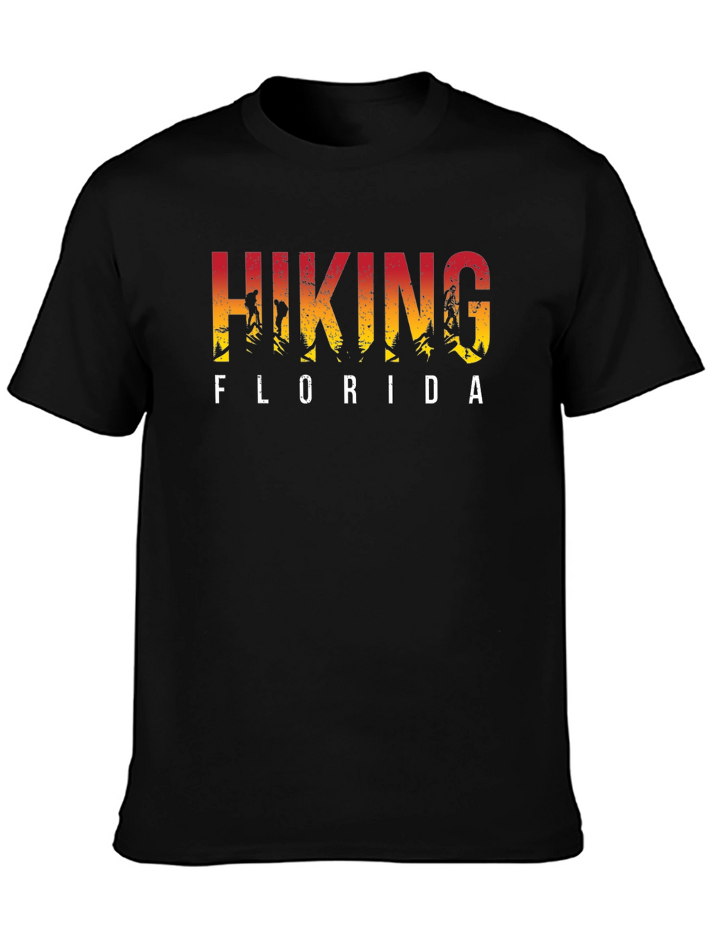 Hiking Florida Black T-Shirt Graphic Tee