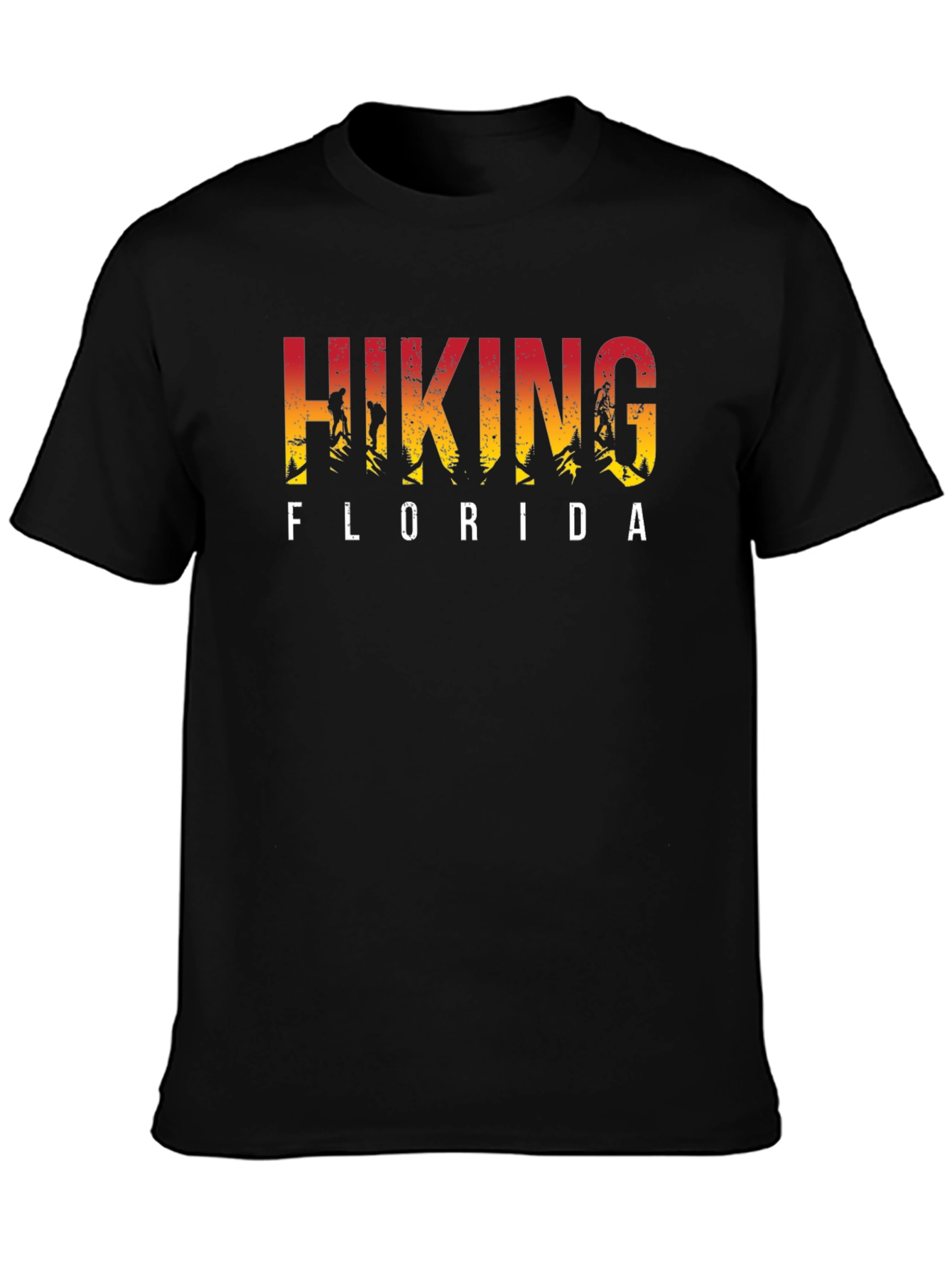 Hiking Florida Black T-Shirt Graphic Tee