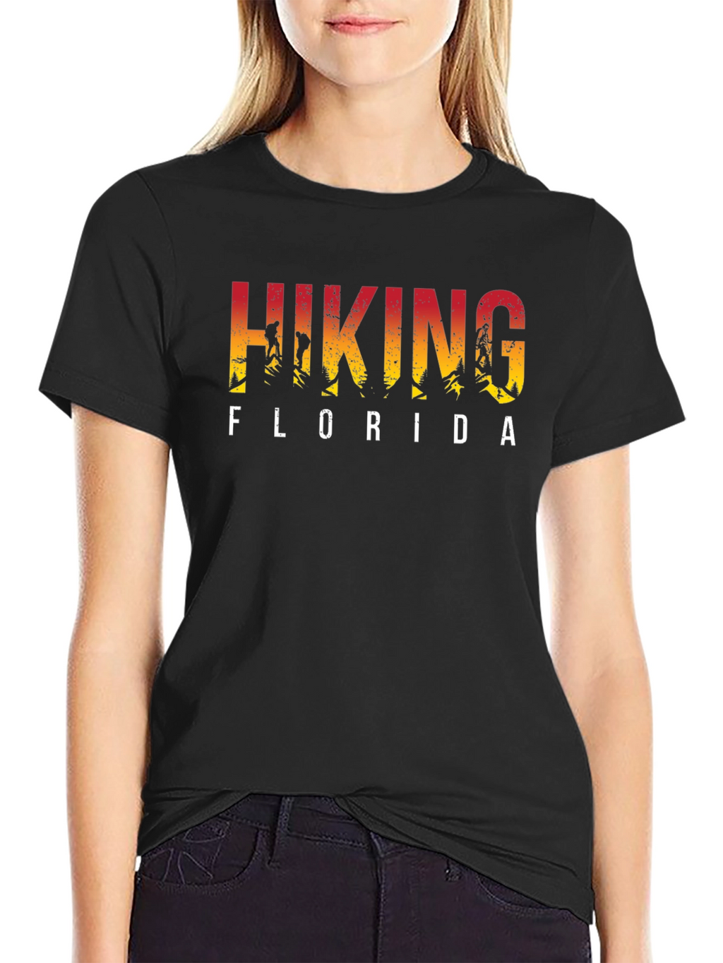 Hiking Florida Black T-Shirt Graphic Tee